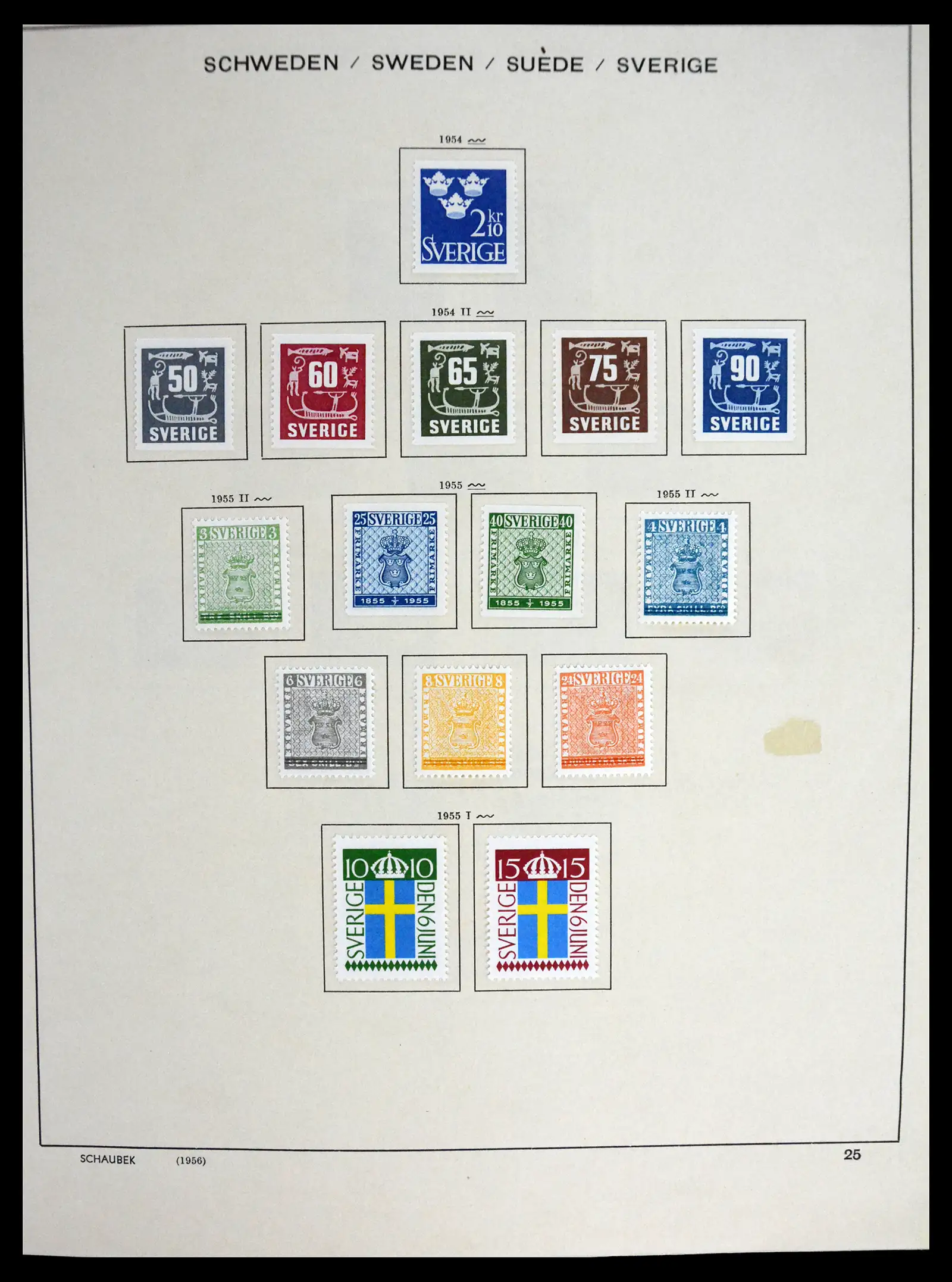 41172 0030 - Postzegelverzameling 41172 Zweden 1855-1974.