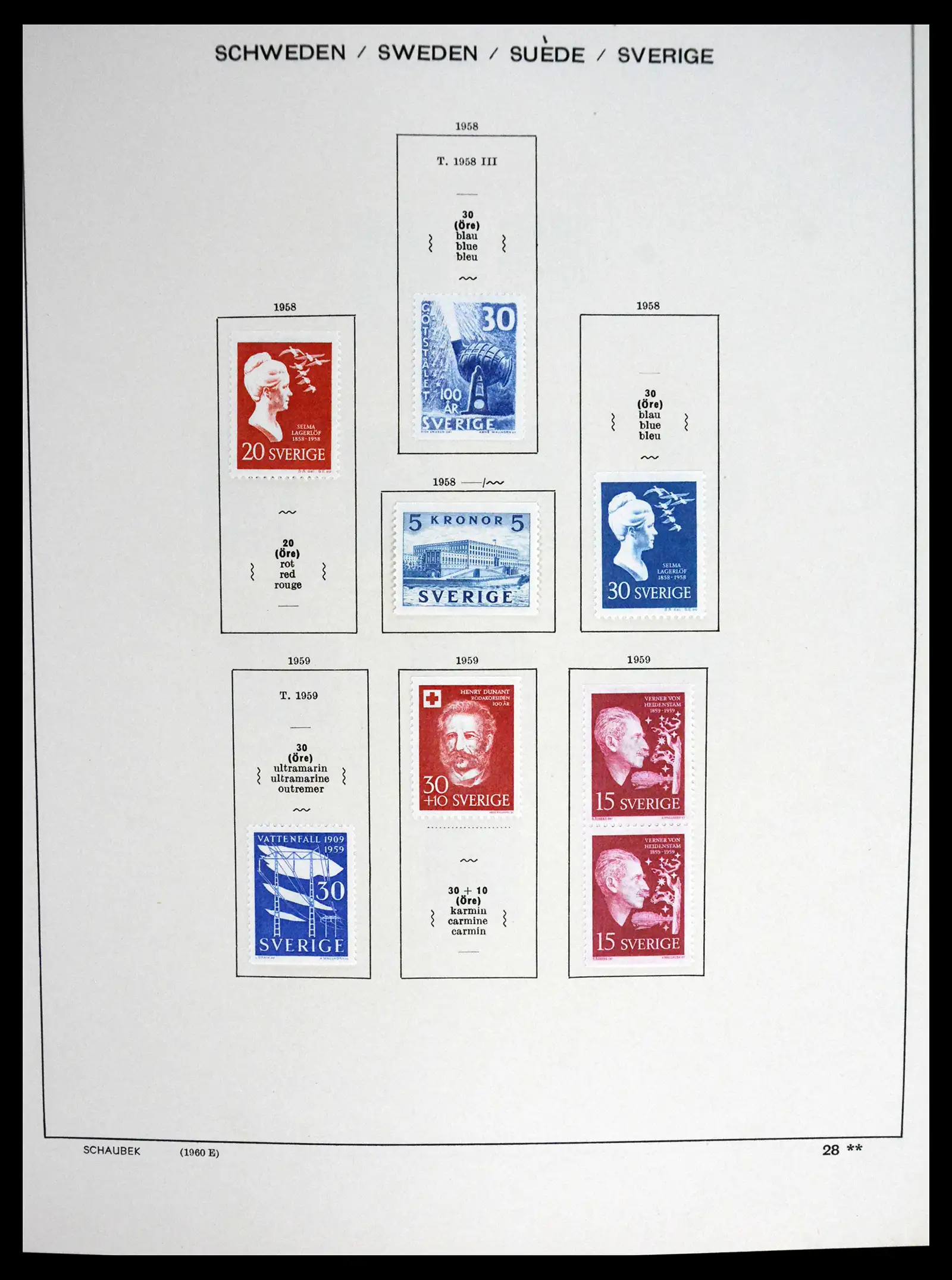 41172 0035 - Postzegelverzameling 41172 Zweden 1855-1974.