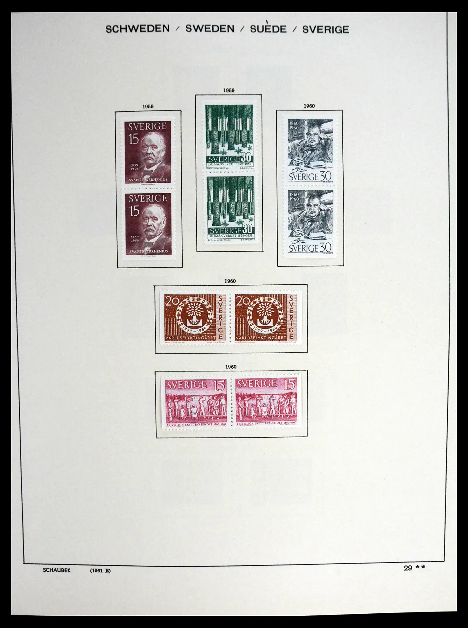 41172 0037 - Postzegelverzameling 41172 Zweden 1855-1974.