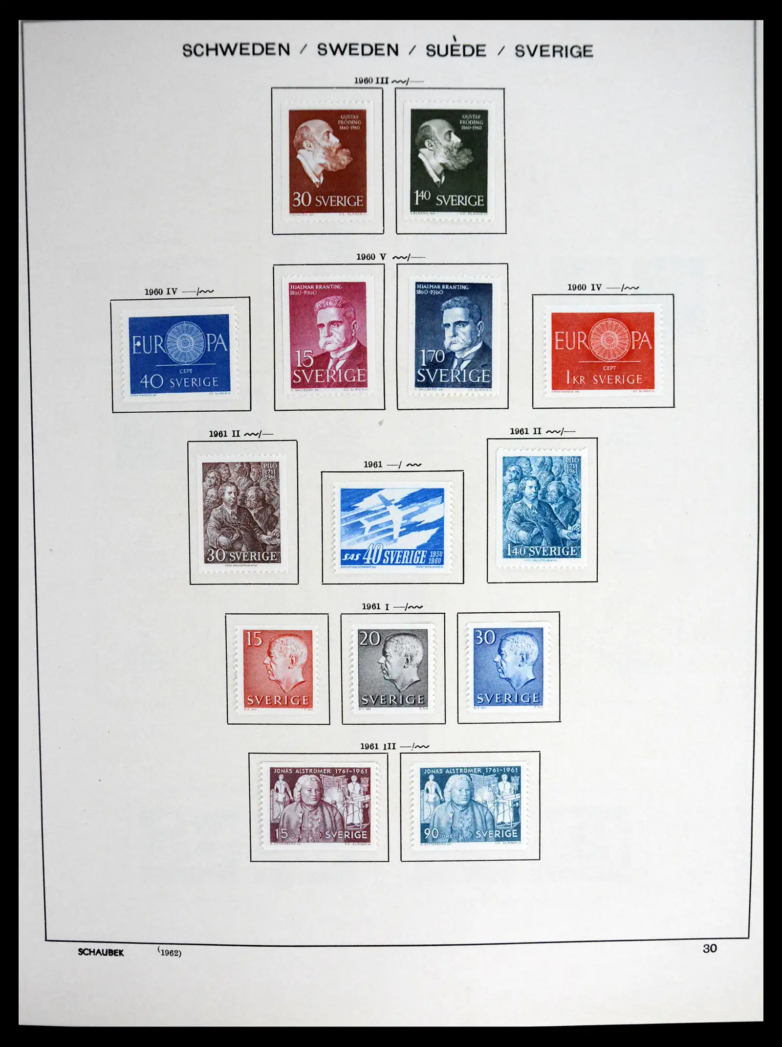 41172 0038 - Postzegelverzameling 41172 Zweden 1855-1974.