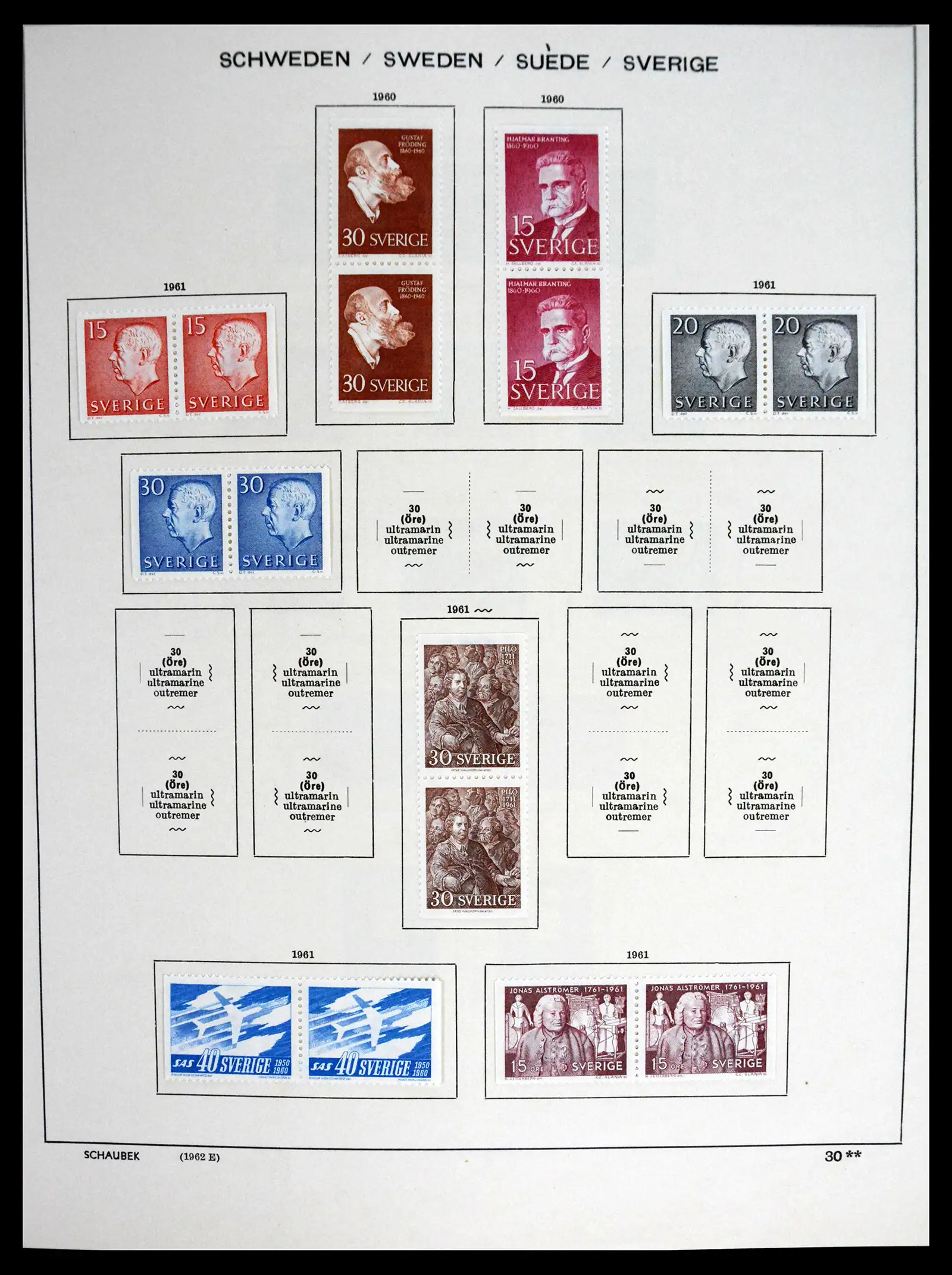 41172 0039 - Postzegelverzameling 41172 Zweden 1855-1974.