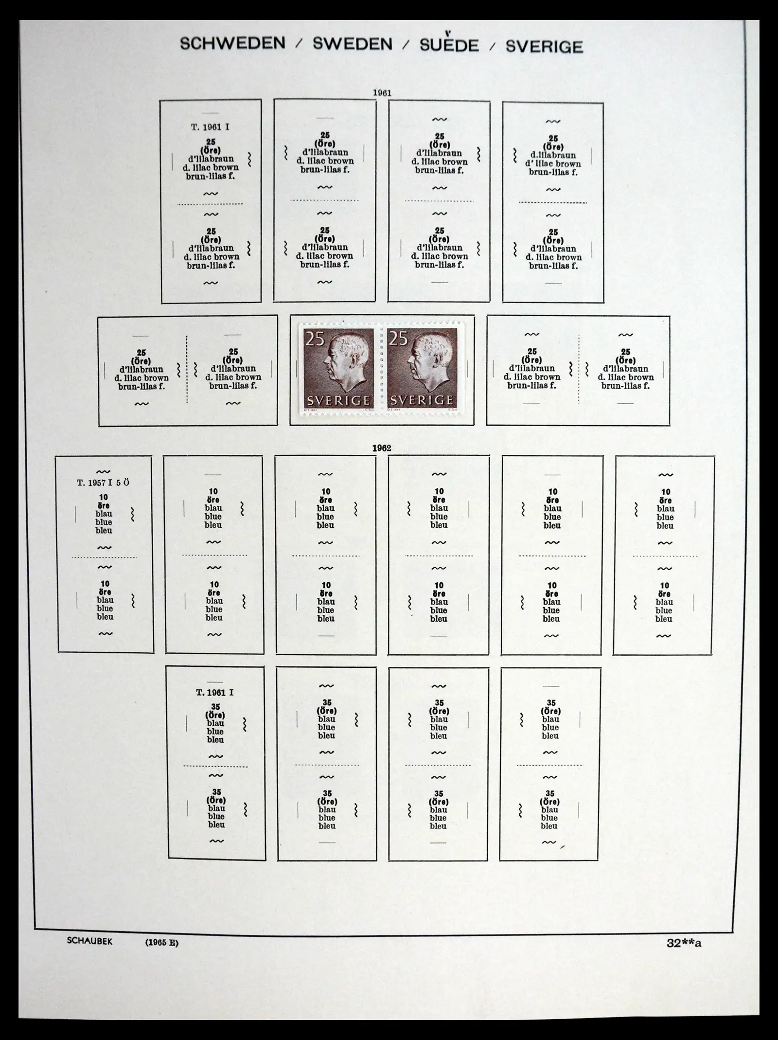 41172 0044 - Postzegelverzameling 41172 Zweden 1855-1974.