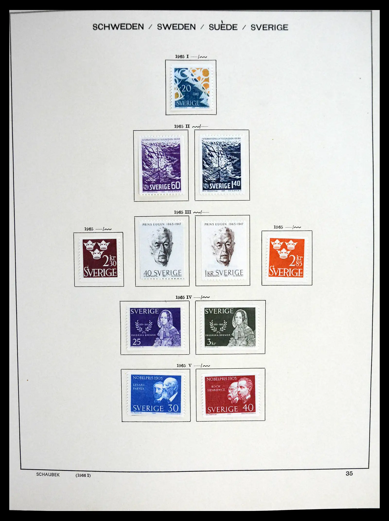 41172 0049 - Postzegelverzameling 41172 Zweden 1855-1974.