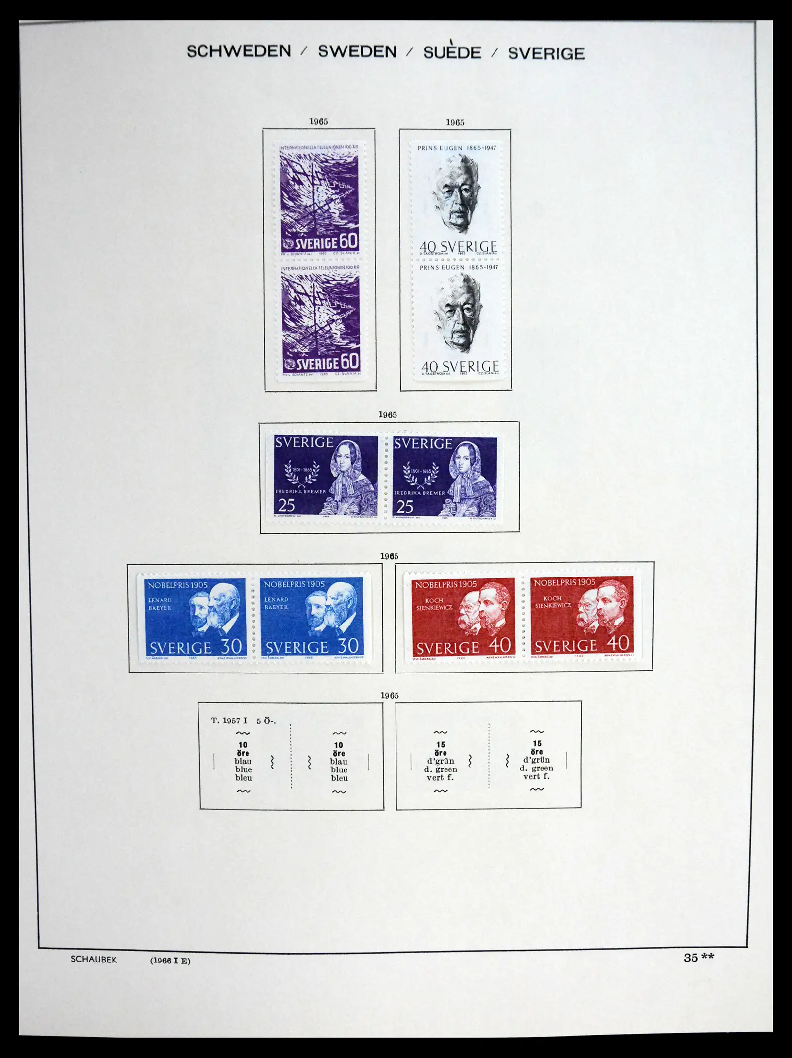 41172 0050 - Postzegelverzameling 41172 Zweden 1855-1974.