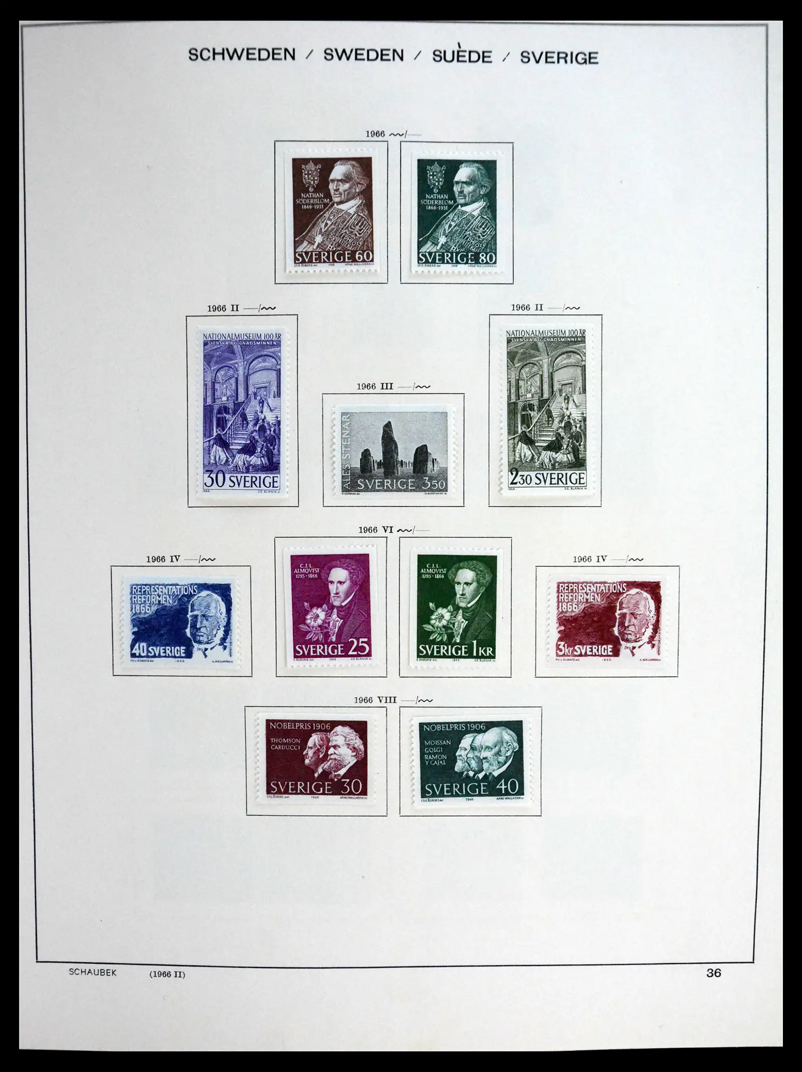 41172 0051 - Postzegelverzameling 41172 Zweden 1855-1974.