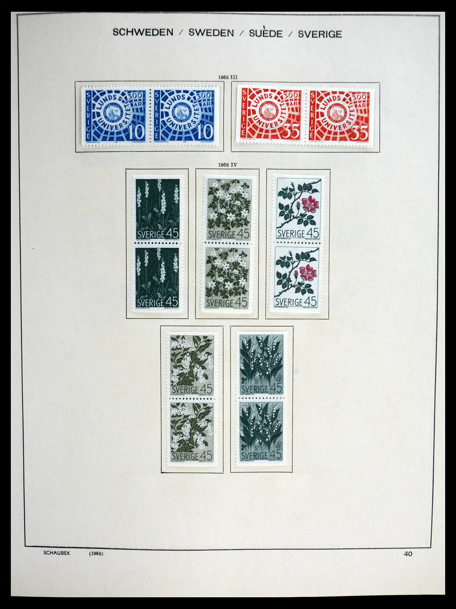 41172 0060 - Postzegelverzameling 41172 Zweden 1855-1974.
