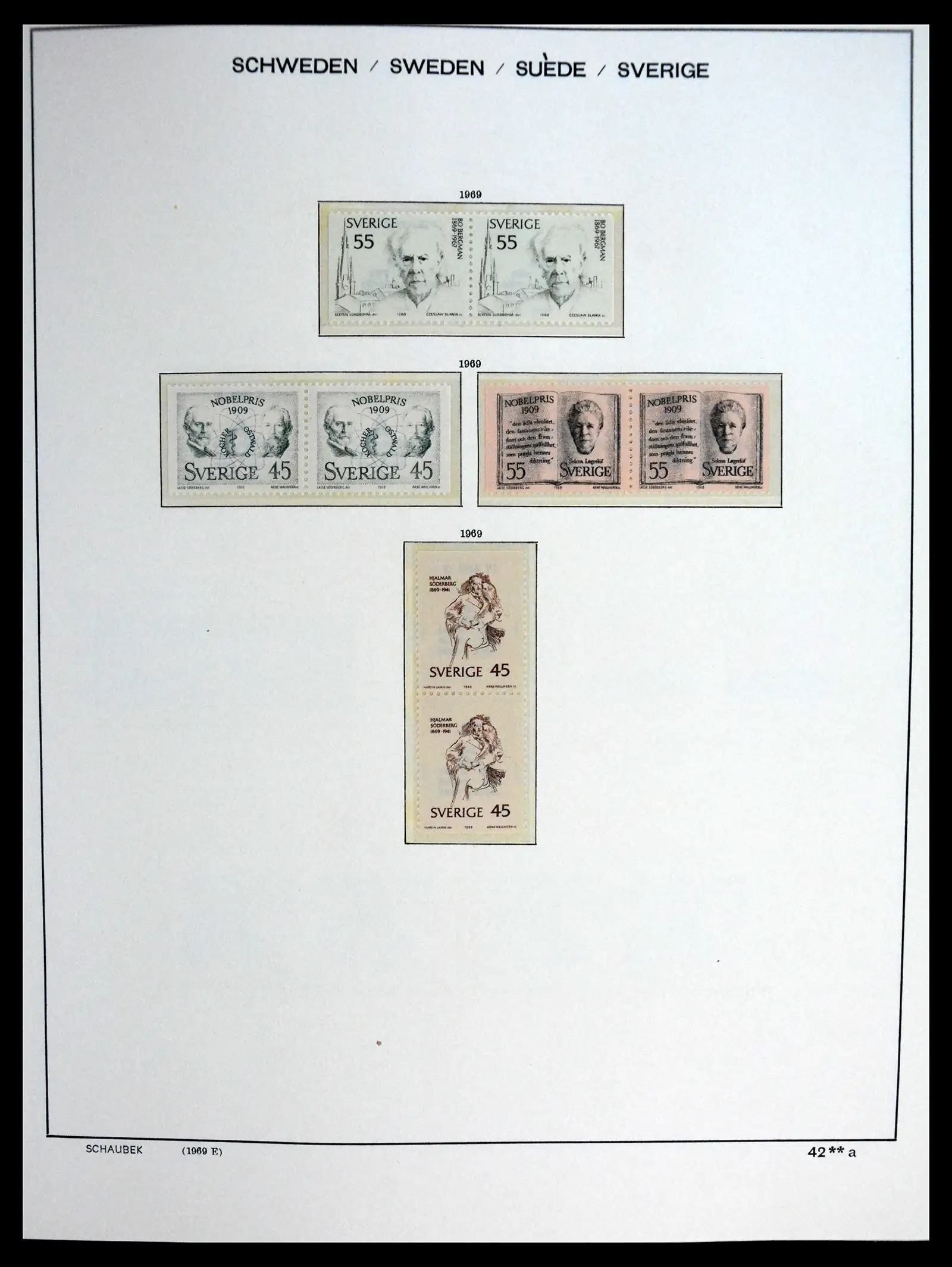 41172 0063 - Postzegelverzameling 41172 Zweden 1855-1974.