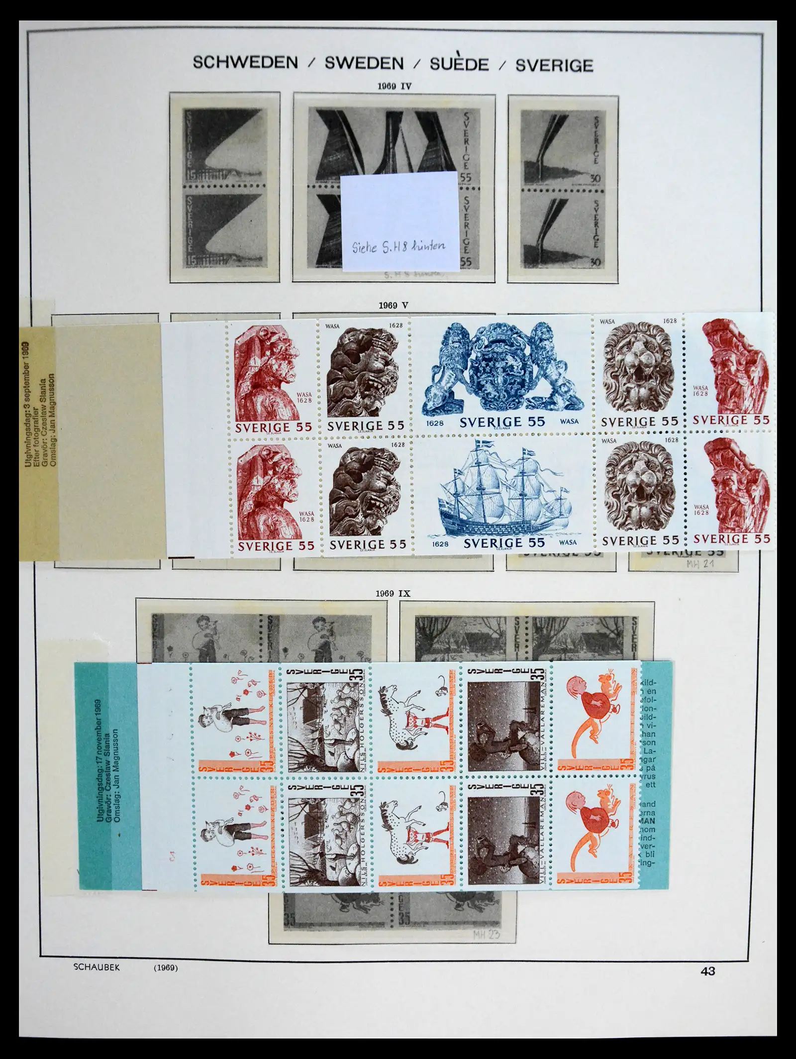 41172 0065 - Postzegelverzameling 41172 Zweden 1855-1974.