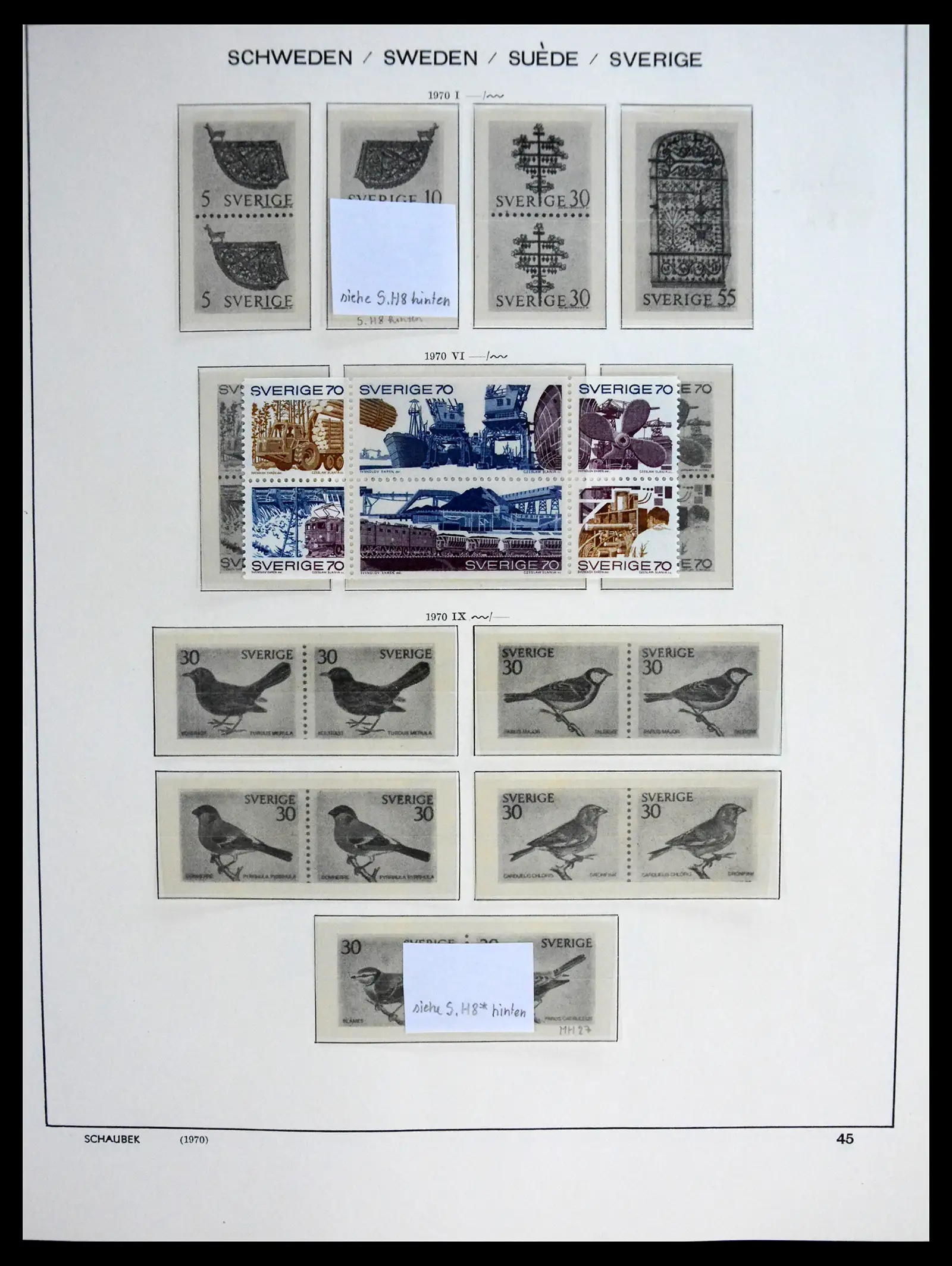 41172 0067 - Postzegelverzameling 41172 Zweden 1855-1974.