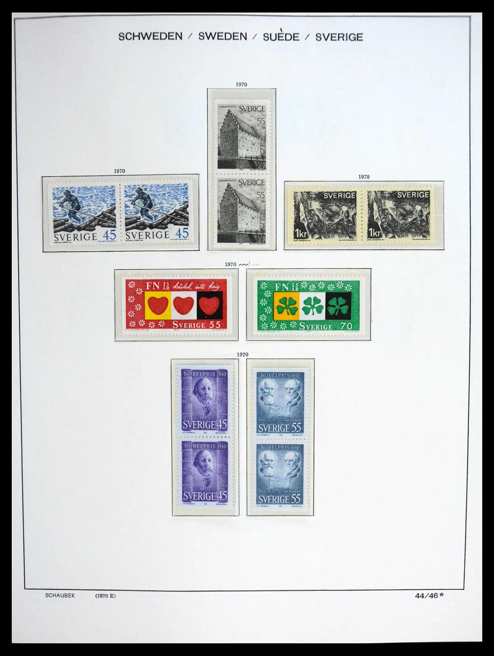 41172 0069 - Postzegelverzameling 41172 Zweden 1855-1974.