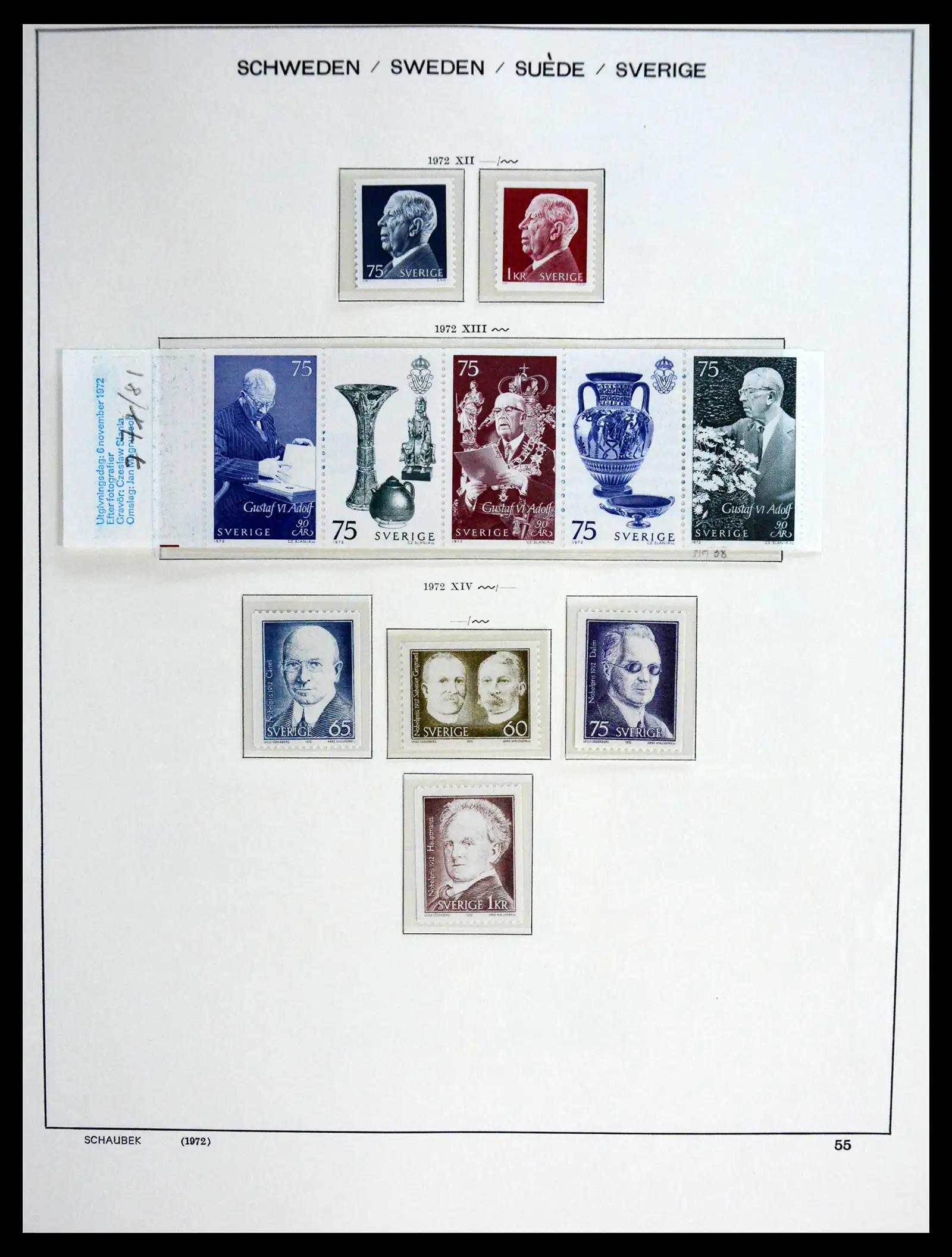 41172 0076 - Postzegelverzameling 41172 Zweden 1855-1974.