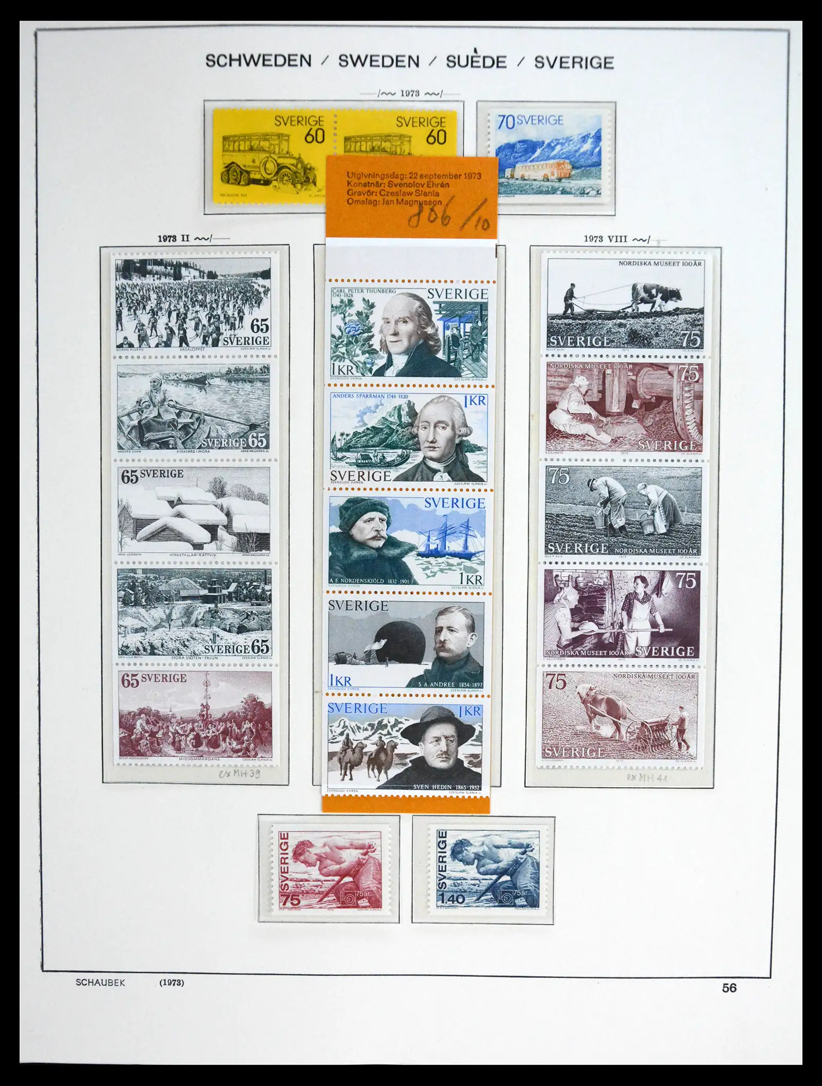 41172 0077 - Postzegelverzameling 41172 Zweden 1855-1974.