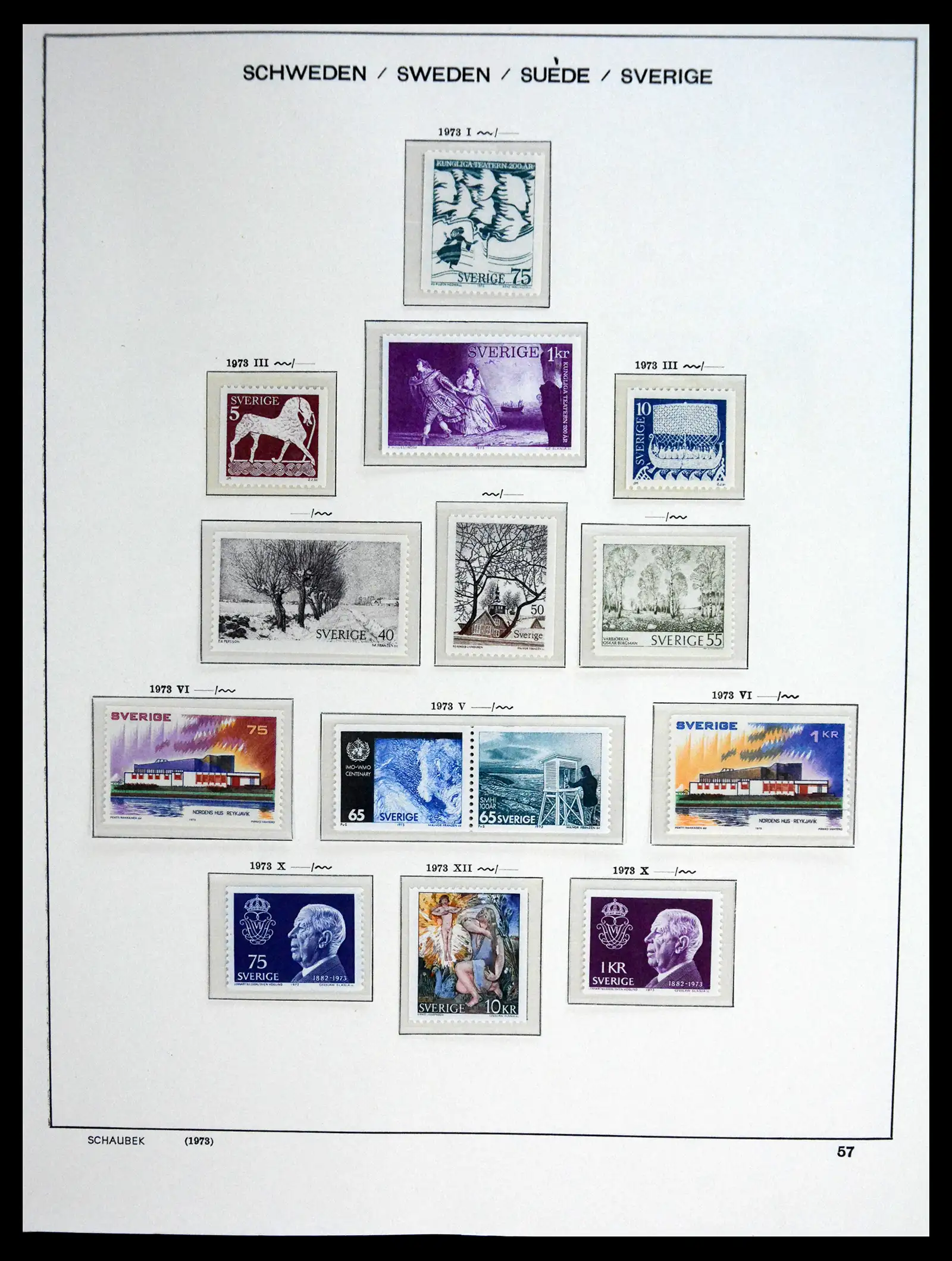 41172 0078 - Postzegelverzameling 41172 Zweden 1855-1974.