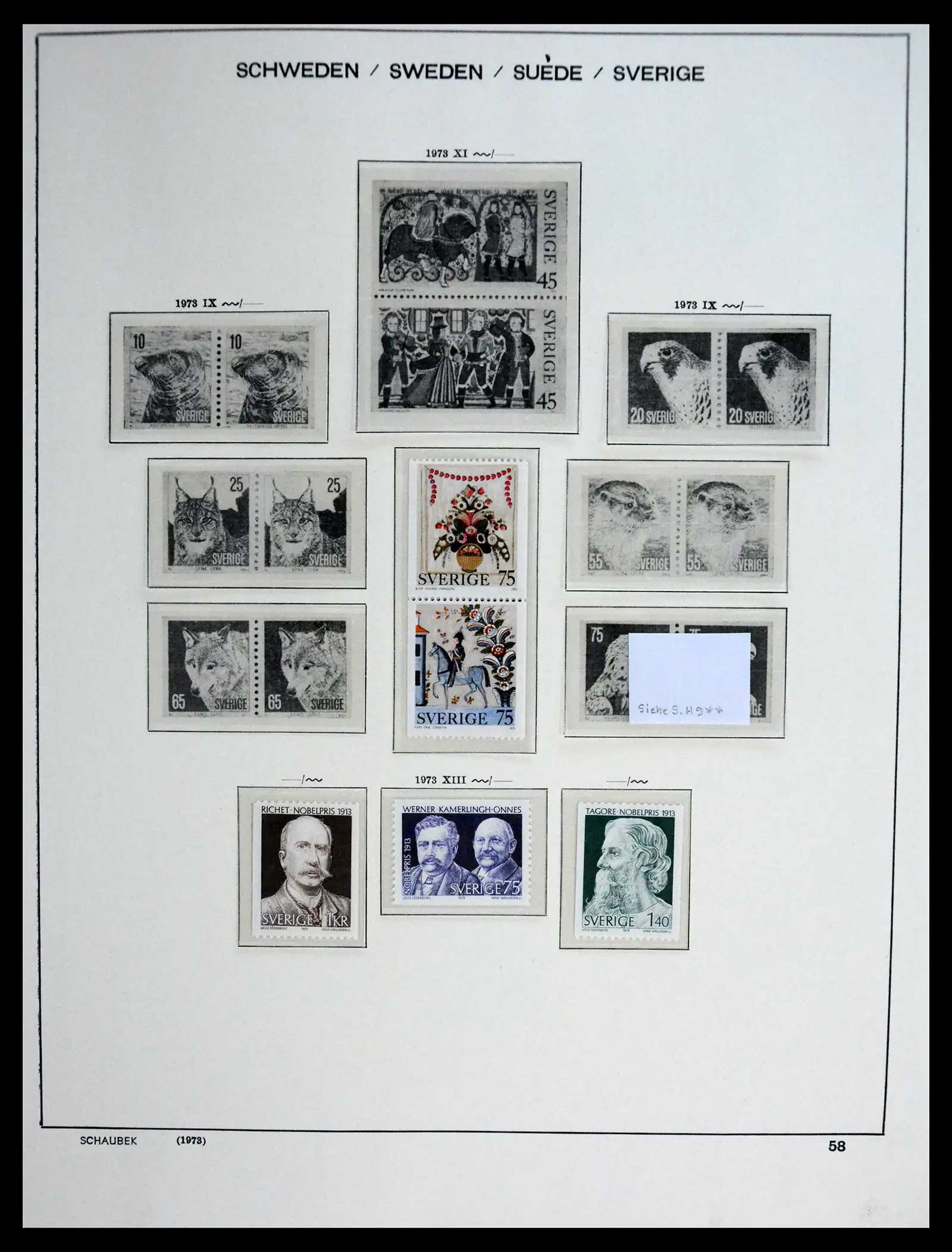 41172 0079 - Postzegelverzameling 41172 Zweden 1855-1974.