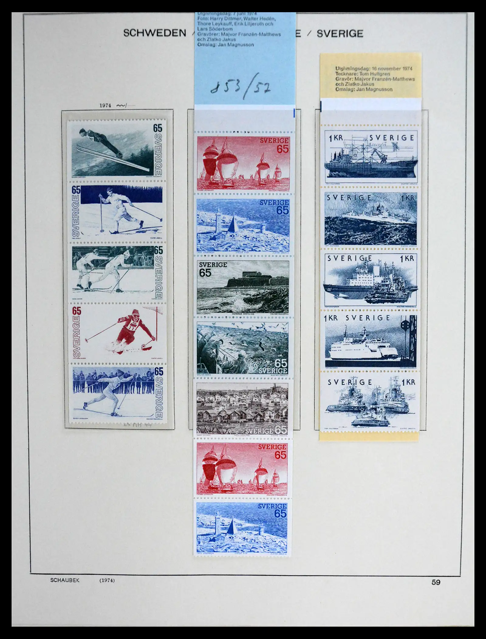 41172 0081 - Postzegelverzameling 41172 Zweden 1855-1974.