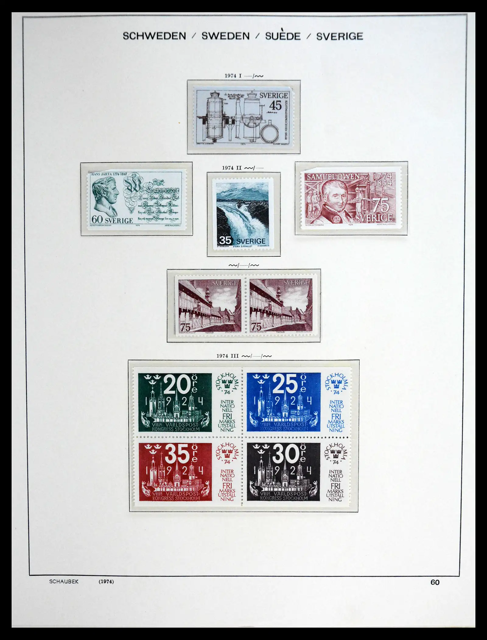 41172 0082 - Postzegelverzameling 41172 Zweden 1855-1974.