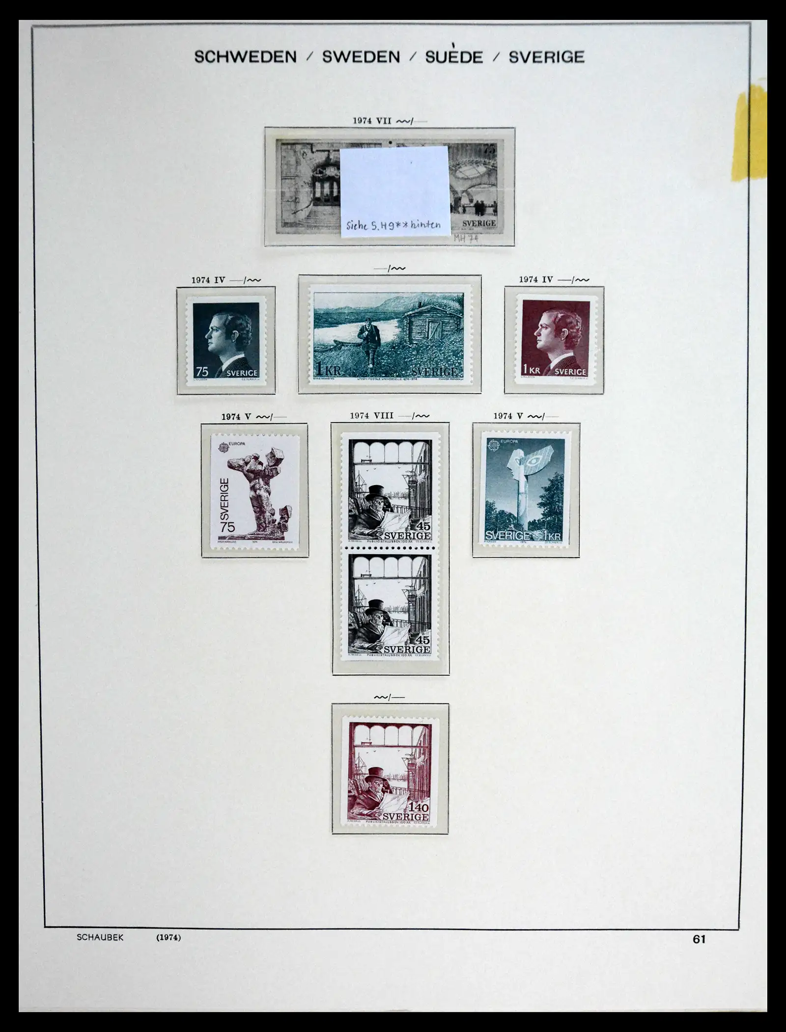 41172 0083 - Postzegelverzameling 41172 Zweden 1855-1974.