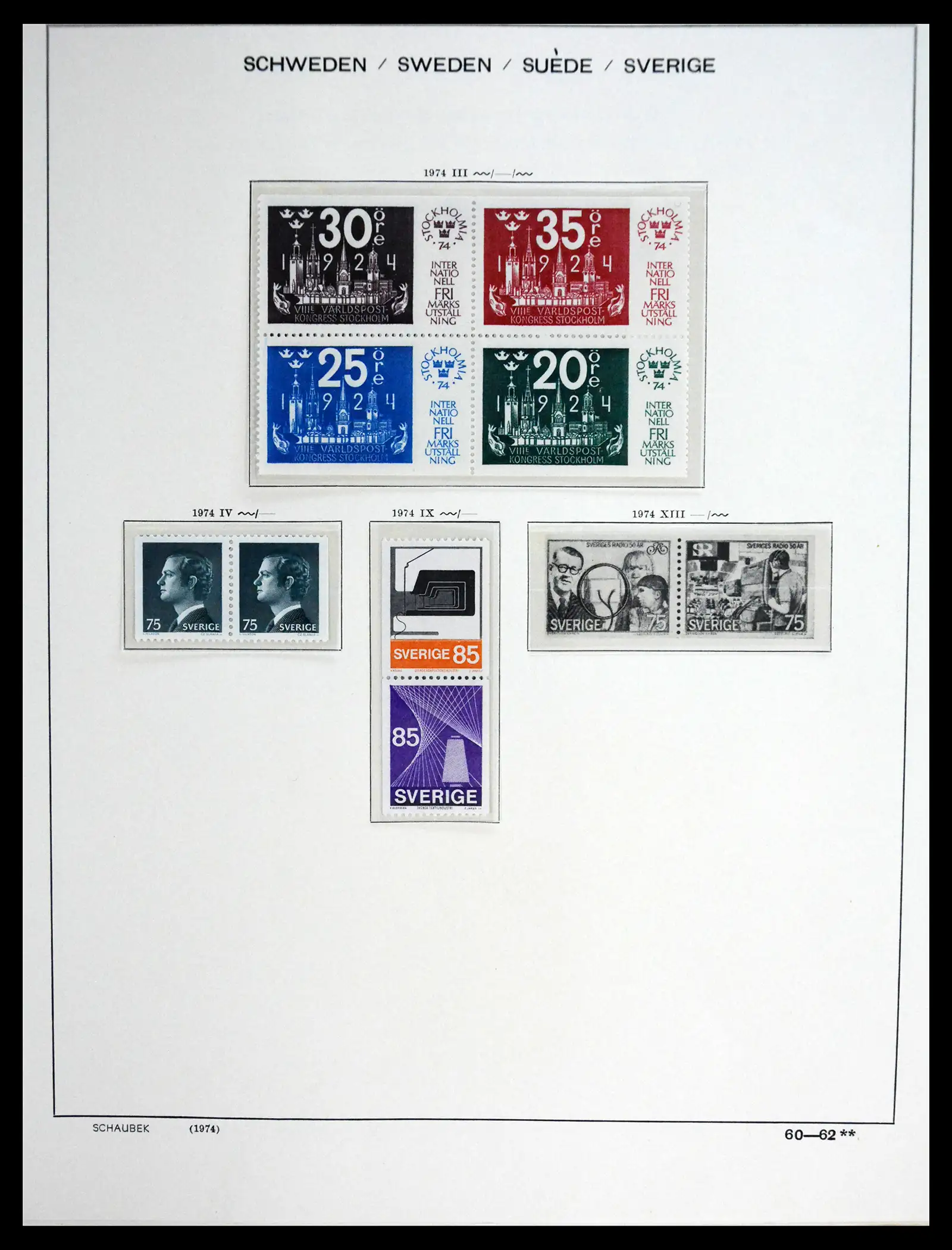 41172 0085 - Postzegelverzameling 41172 Zweden 1855-1974.