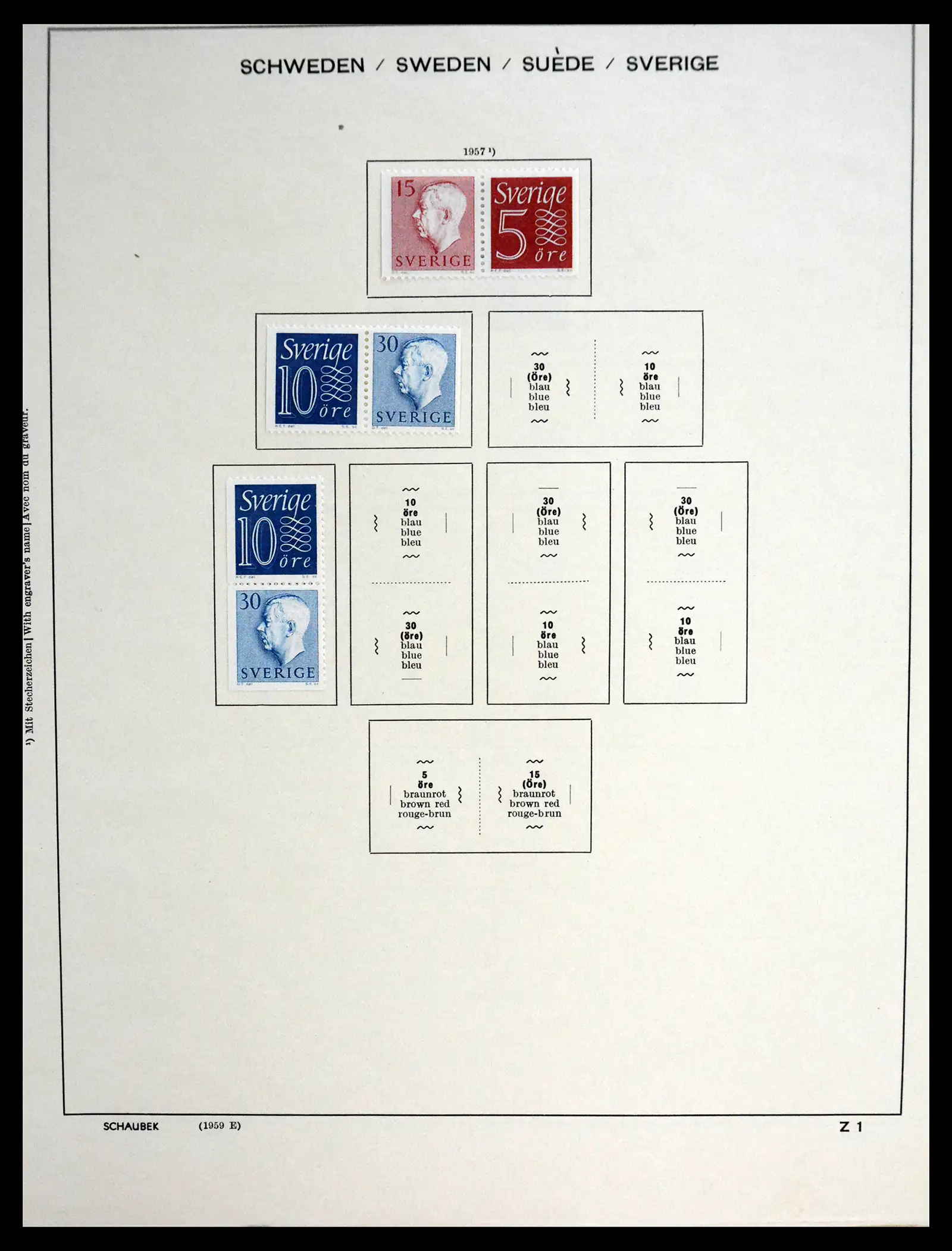 41172 0090 - Postzegelverzameling 41172 Zweden 1855-1974.