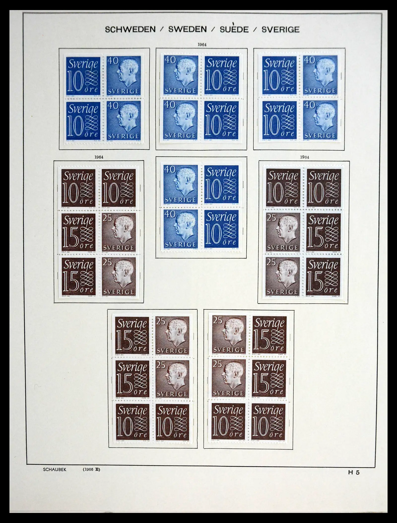 41172 0091 - Postzegelverzameling 41172 Zweden 1855-1974.
