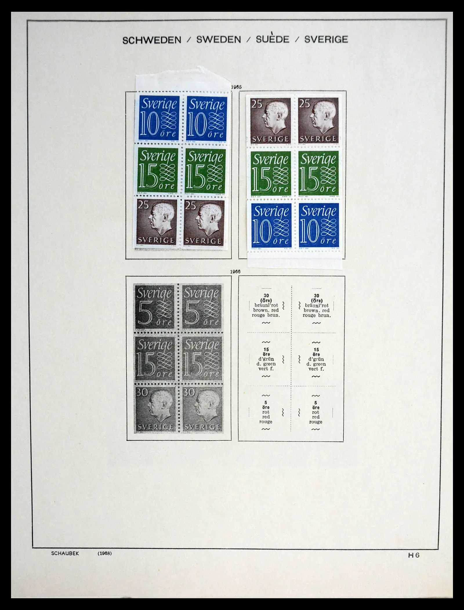 41172 0092 - Postzegelverzameling 41172 Zweden 1855-1974.
