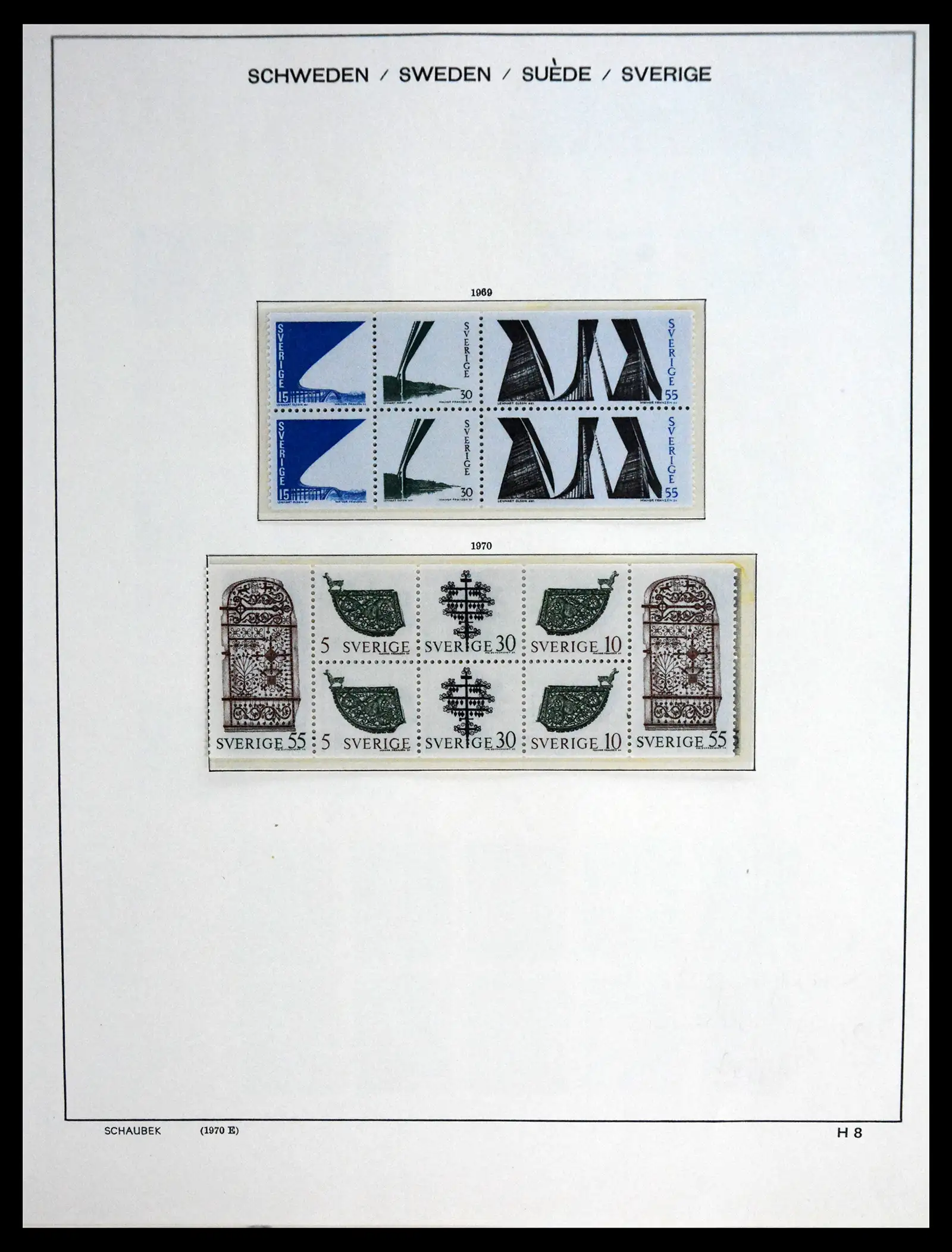 41172 0094 - Postzegelverzameling 41172 Zweden 1855-1974.