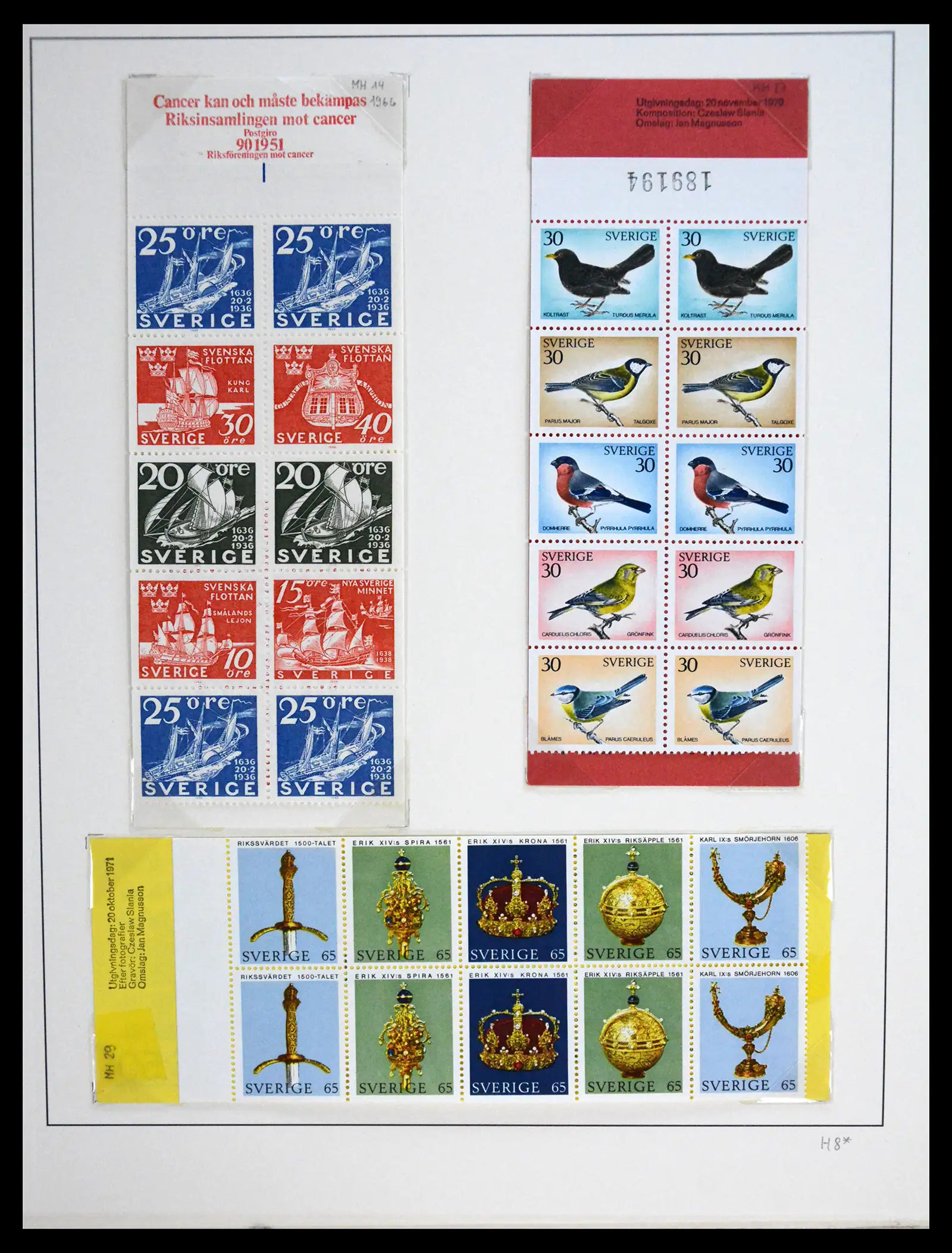 41172 0095 - Postzegelverzameling 41172 Zweden 1855-1974.