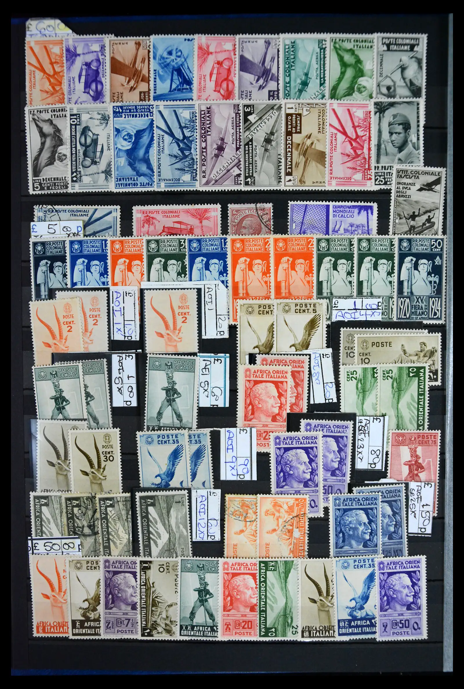 41175 0002 - Stamp collection 41175 Italian colonies 1895-1944.