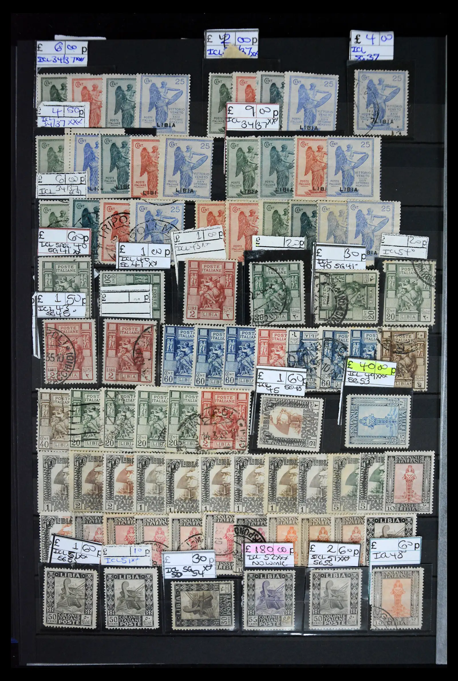 41175 0040 - Postzegelverzameling 41175 Italiaanse koloniën 1895-1944.