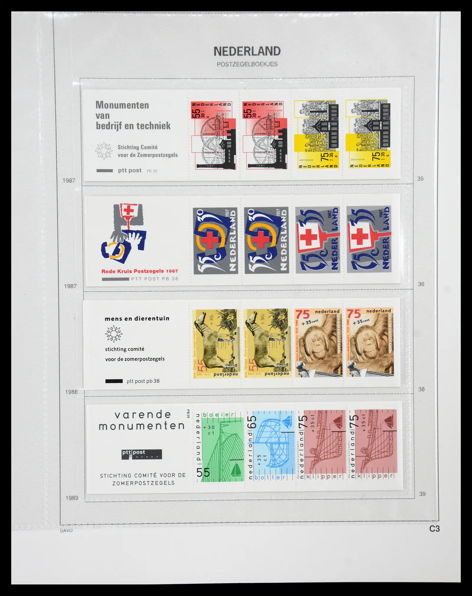 41178 0026 - Postzegelverzameling 41178 Nederland automaatboekjes 1964-2001.