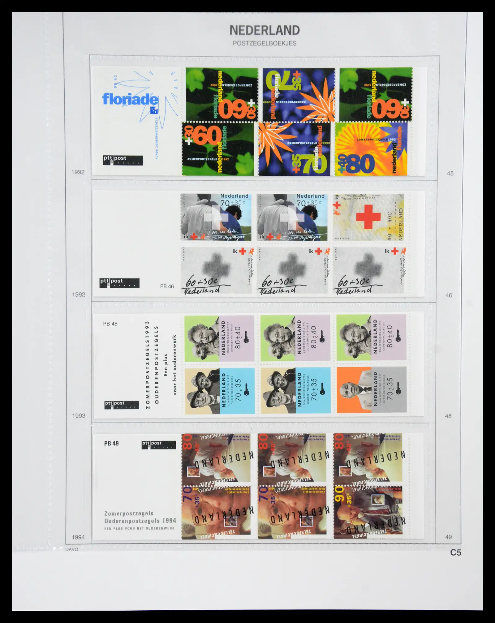 41178 0028 - Postzegelverzameling 41178 Nederland automaatboekjes 1964-2001.