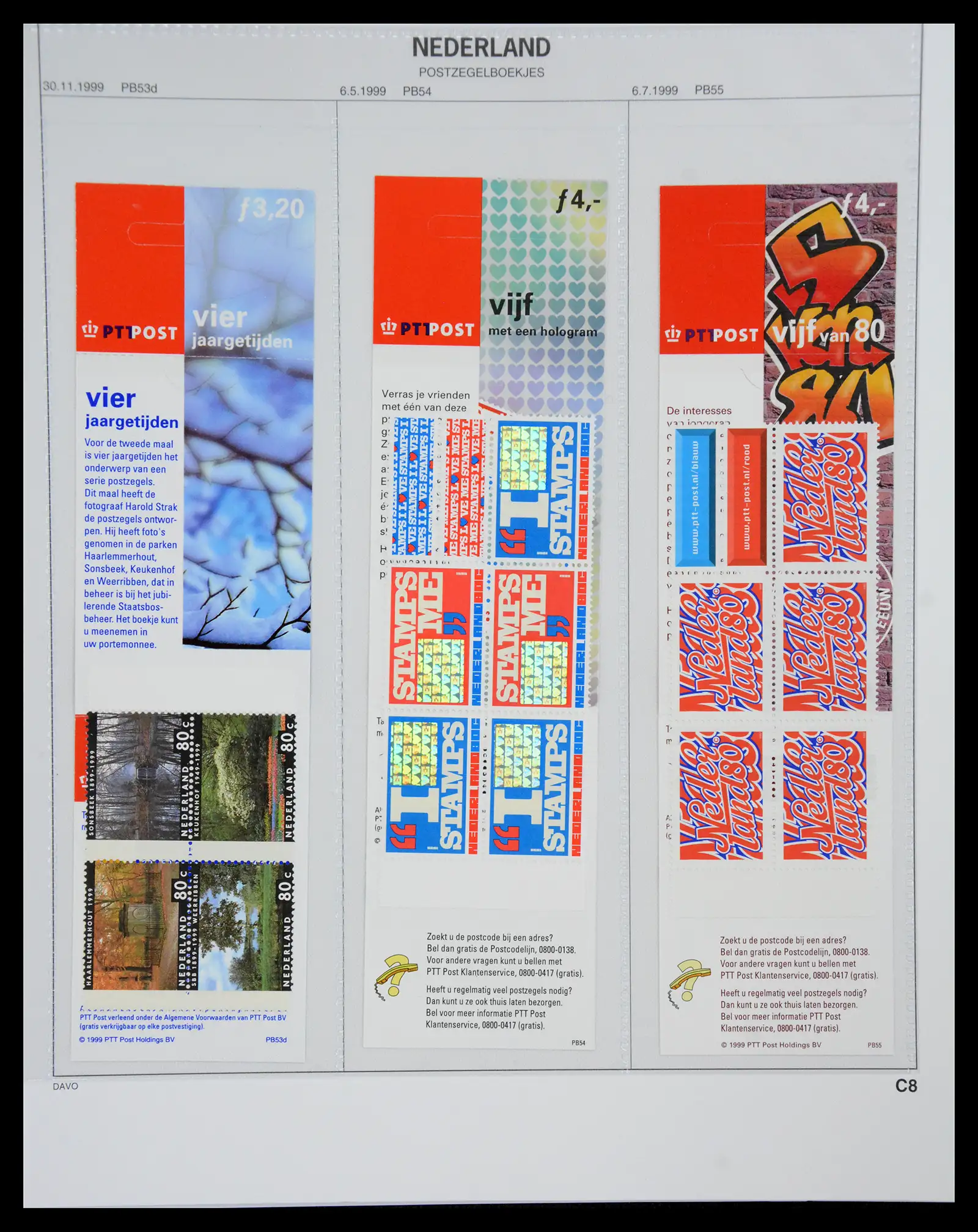 41178 0031 - Postzegelverzameling 41178 Nederland automaatboekjes 1964-2001.
