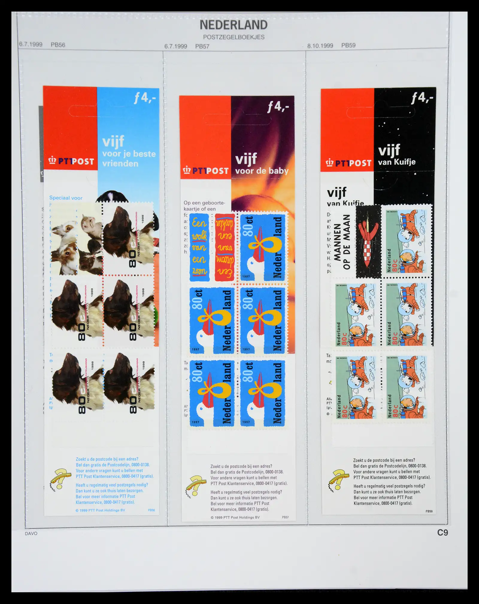 41178 0032 - Postzegelverzameling 41178 Nederland automaatboekjes 1964-2001.