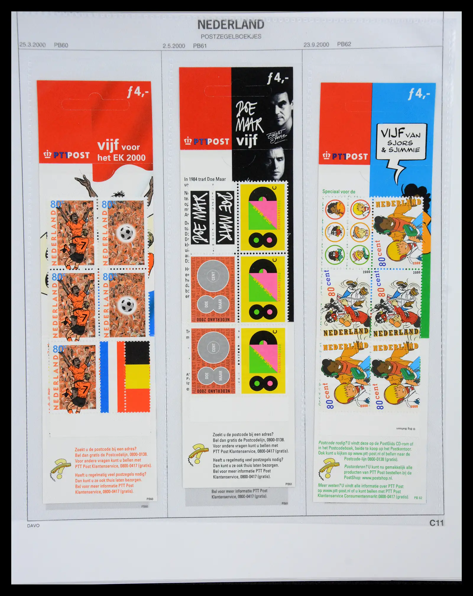 41178 0034 - Postzegelverzameling 41178 Nederland automaatboekjes 1964-2001.