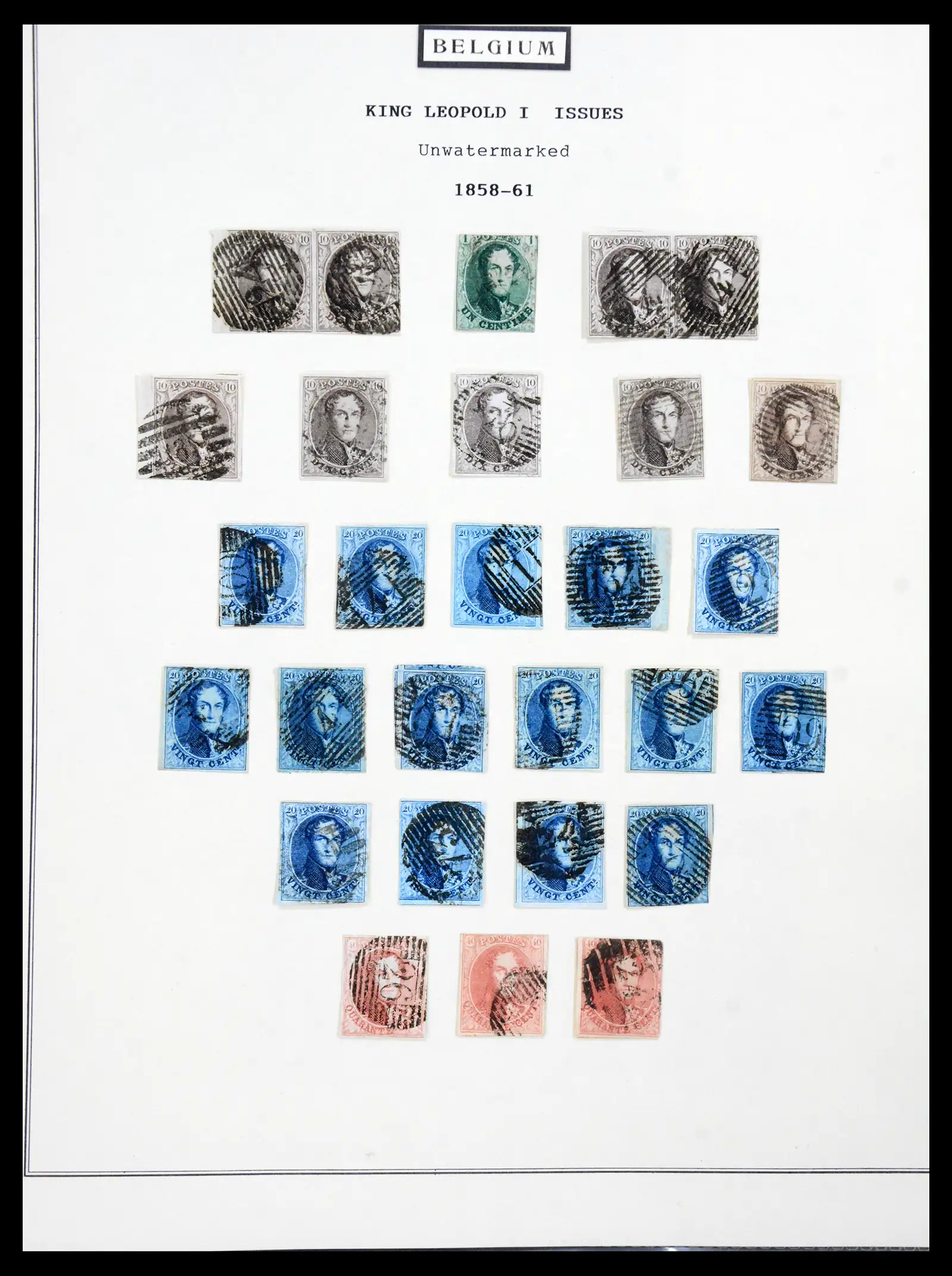 41180 0002 - Postzegelverzameling 41180 België en Congo 1849-1950.