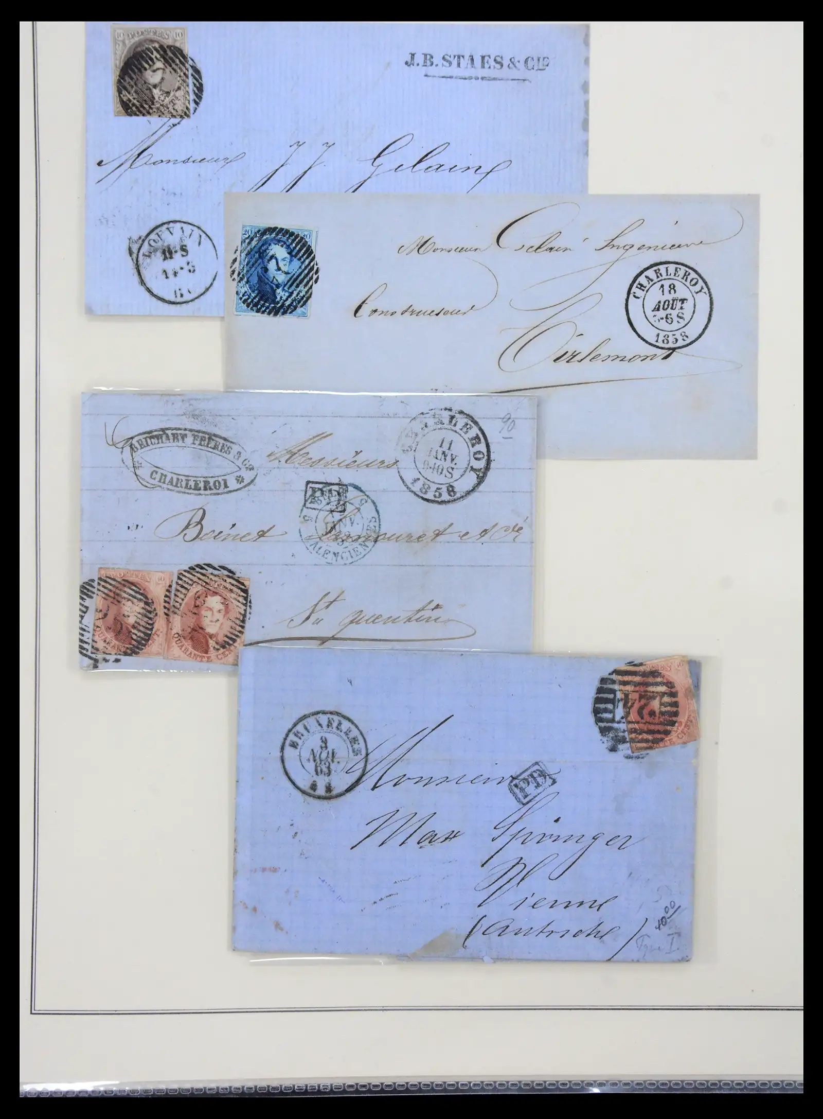 41180 0003 - Postzegelverzameling 41180 België en Congo 1849-1950.