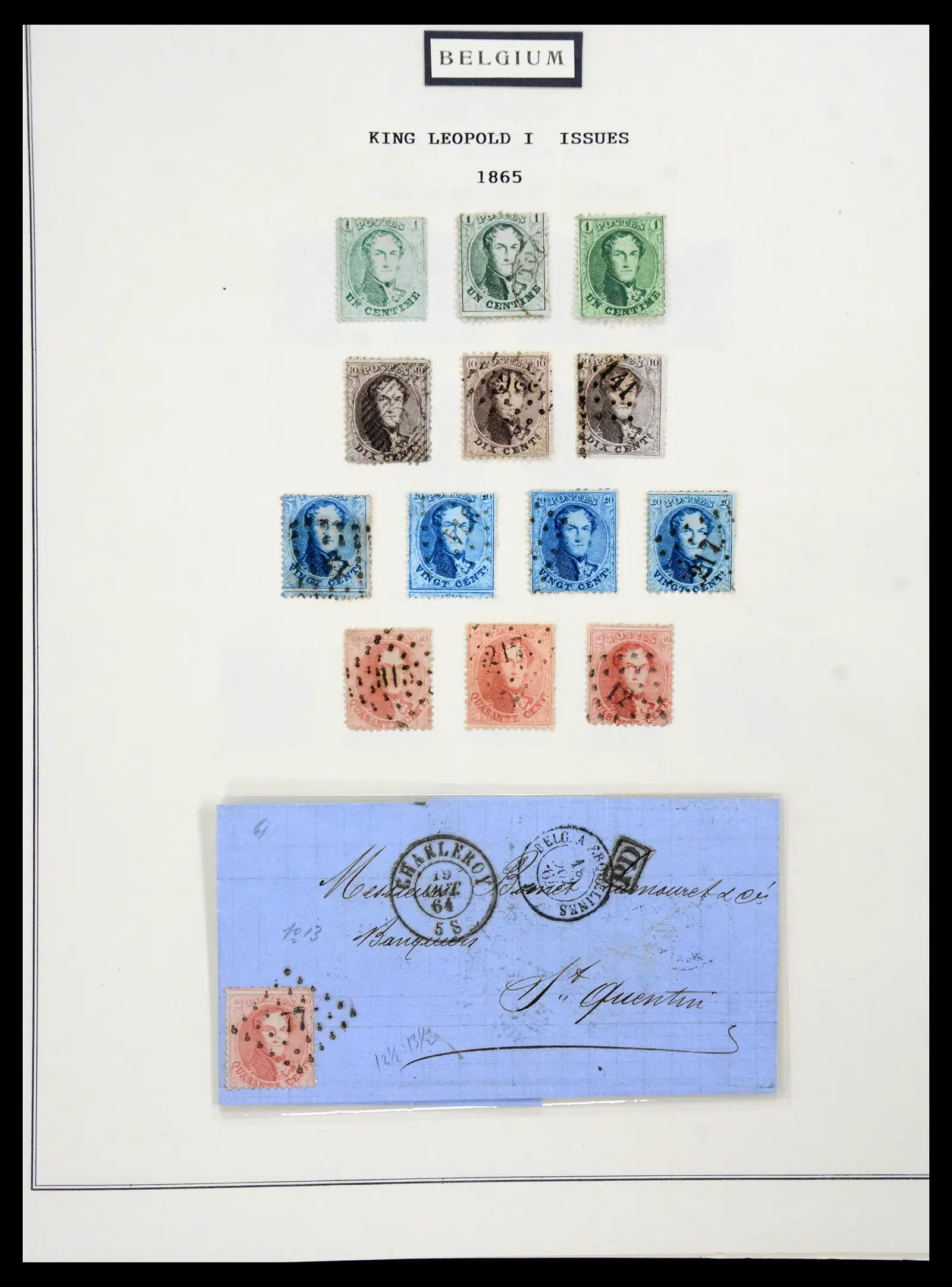 41180 0005 - Postzegelverzameling 41180 België en Congo 1849-1950.