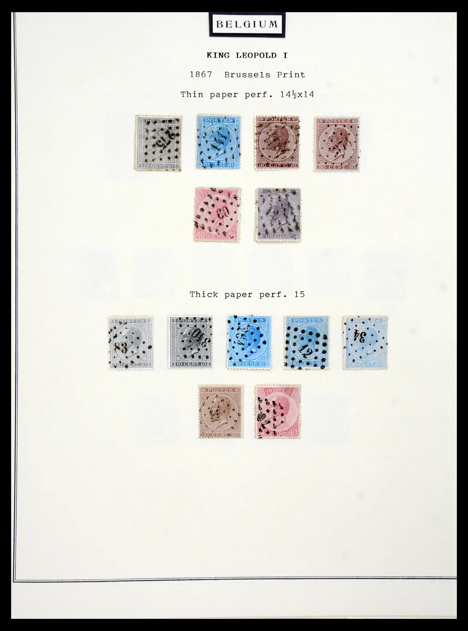 41180 0006 - Postzegelverzameling 41180 België en Congo 1849-1950.