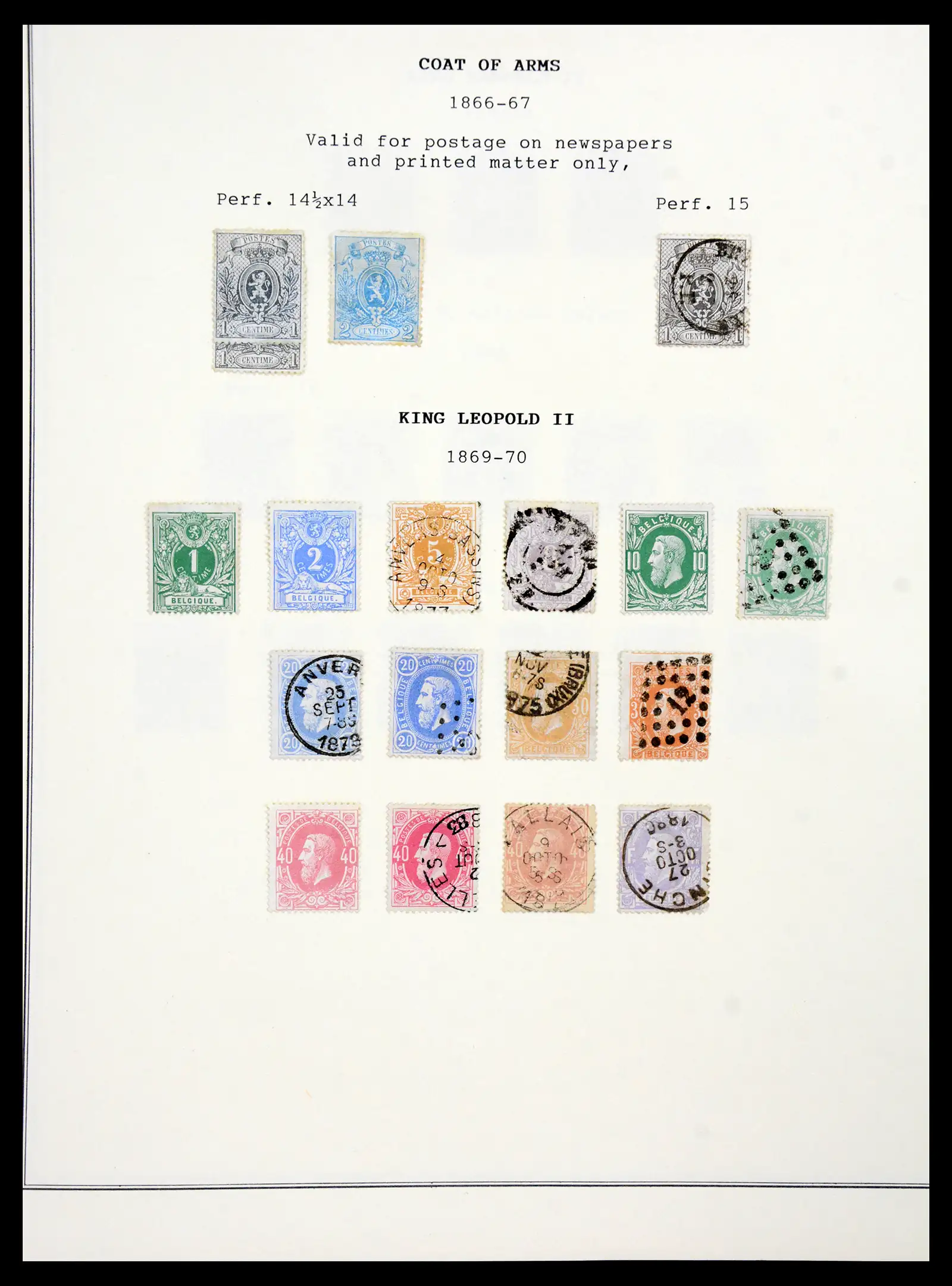 41180 0007 - Postzegelverzameling 41180 België en Congo 1849-1950.