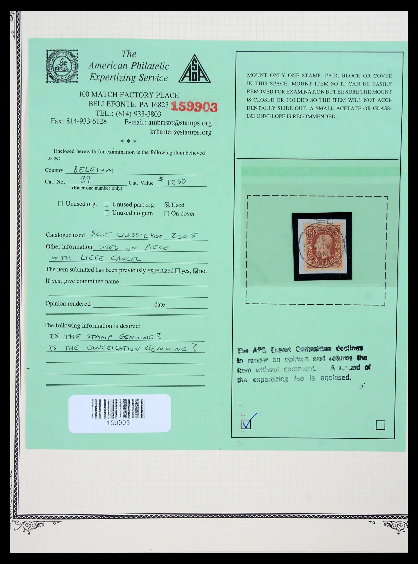 41180 0009 - Postzegelverzameling 41180 België en Congo 1849-1950.