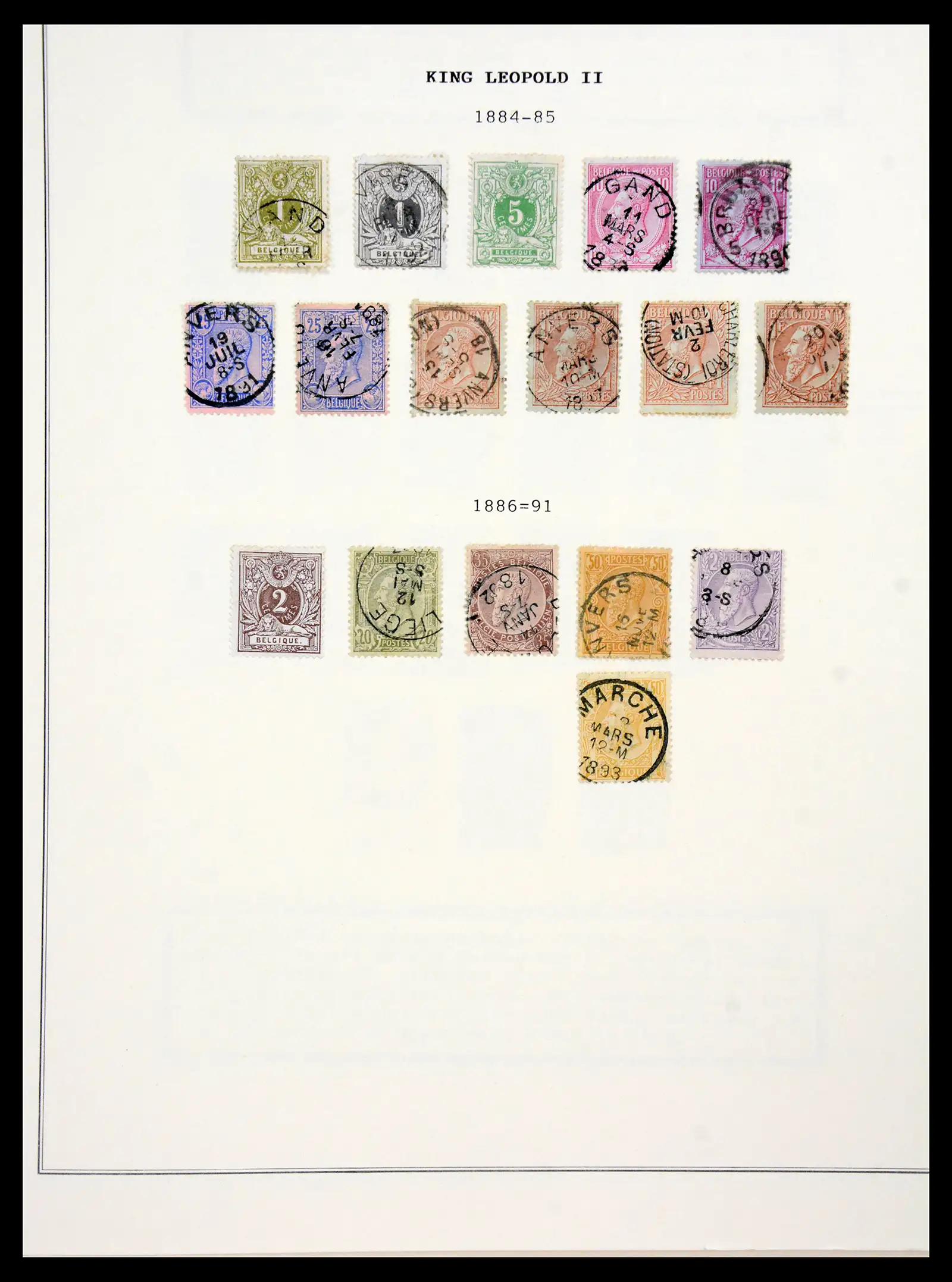 41180 0010 - Postzegelverzameling 41180 België en Congo 1849-1950.