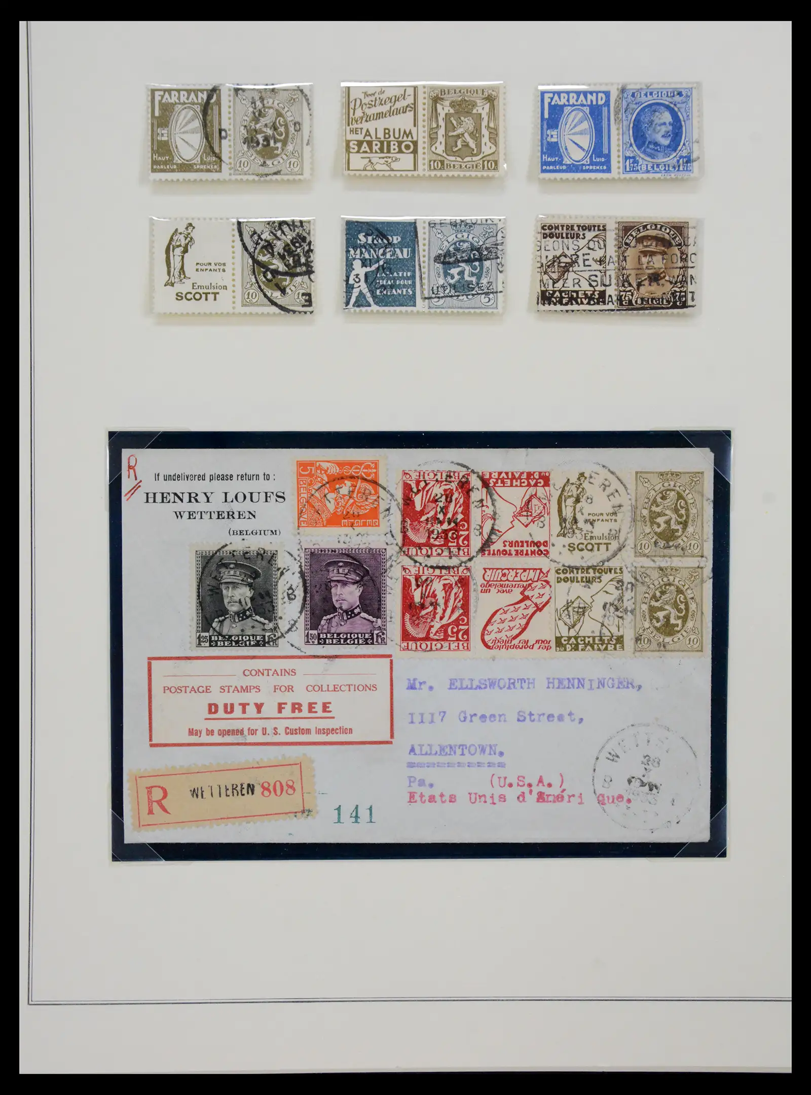 41180 0015 - Postzegelverzameling 41180 België en Congo 1849-1950.