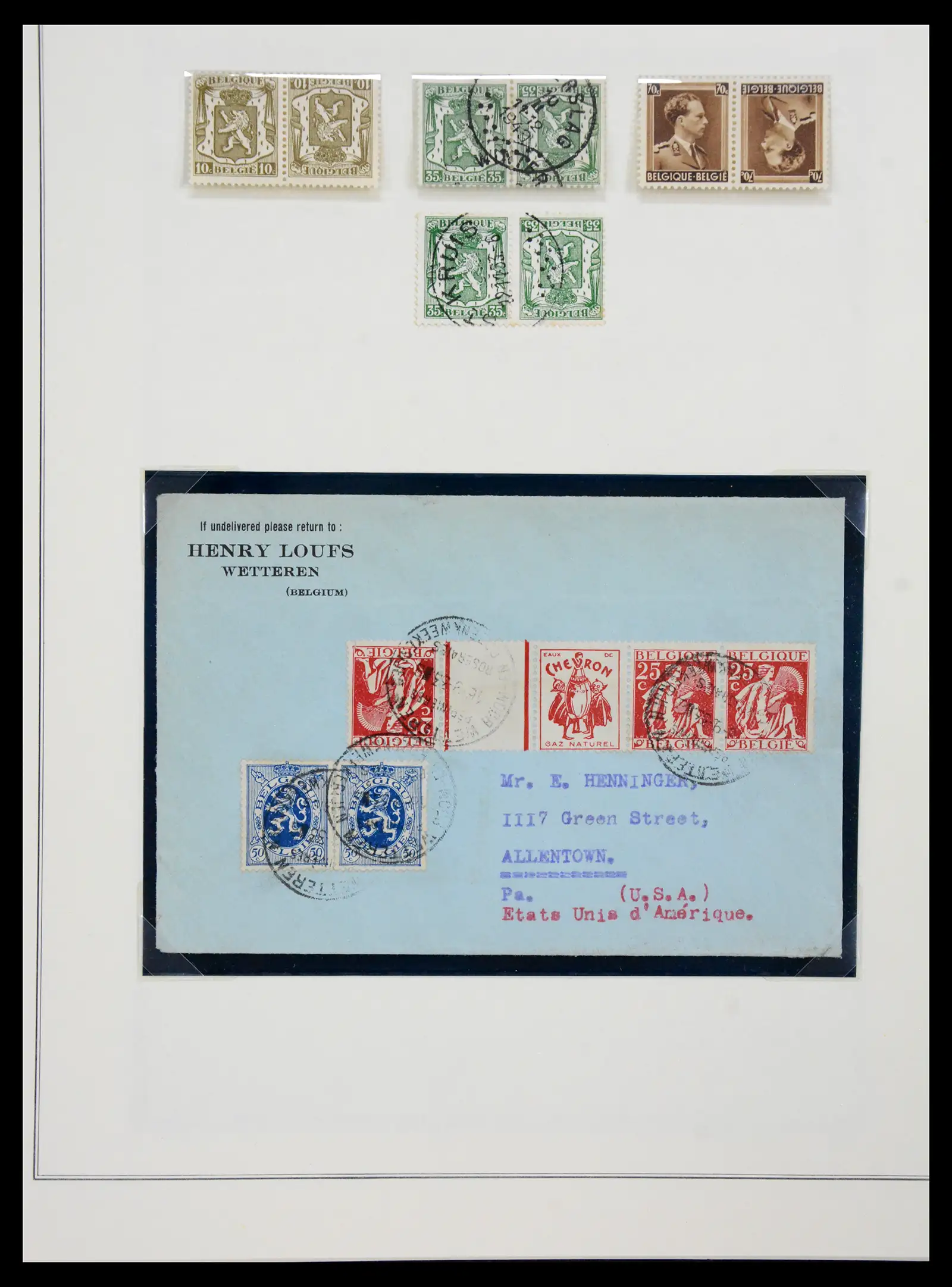 41180 0016 - Postzegelverzameling 41180 België en Congo 1849-1950.