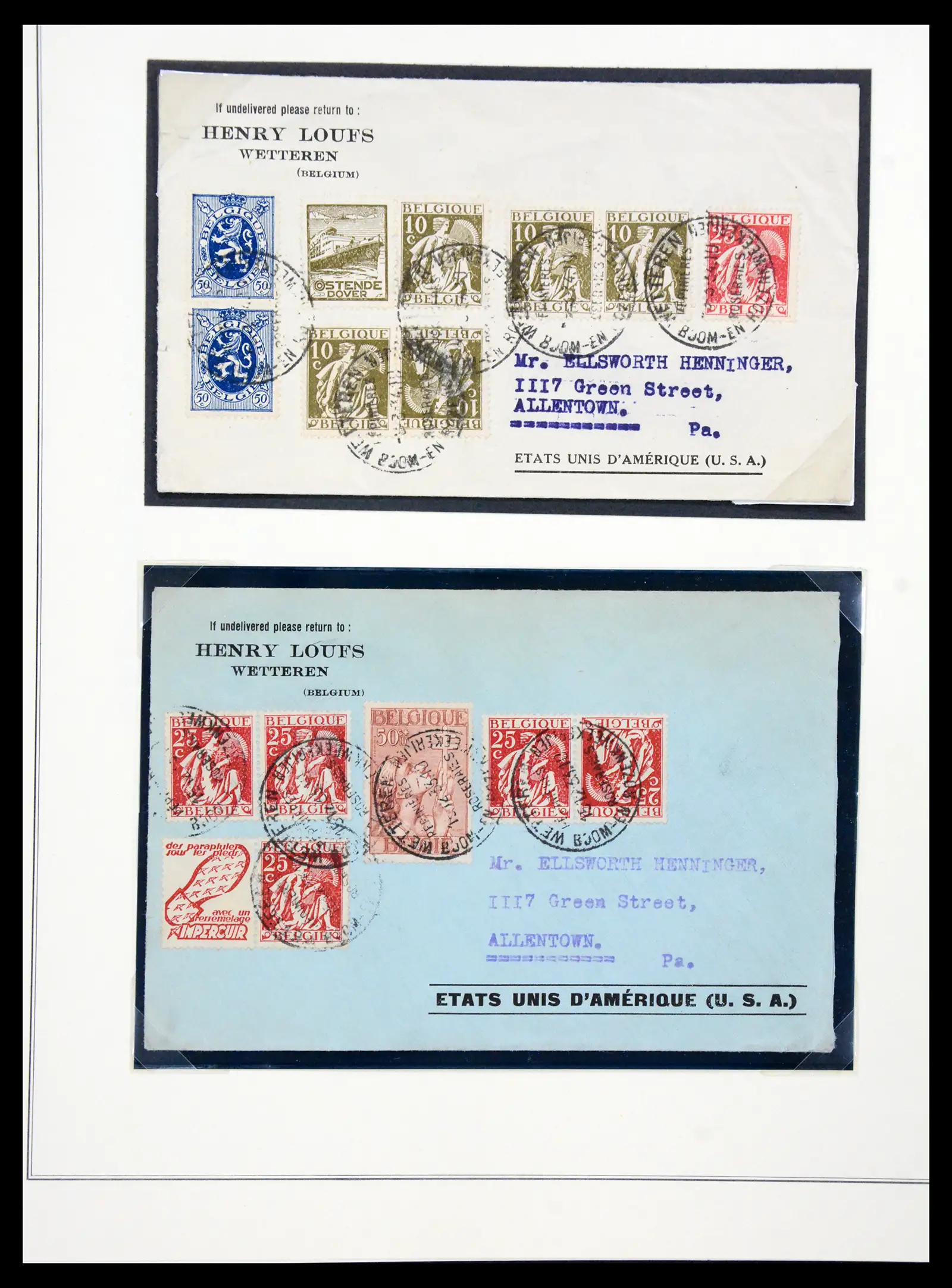 41180 0018 - Postzegelverzameling 41180 België en Congo 1849-1950.