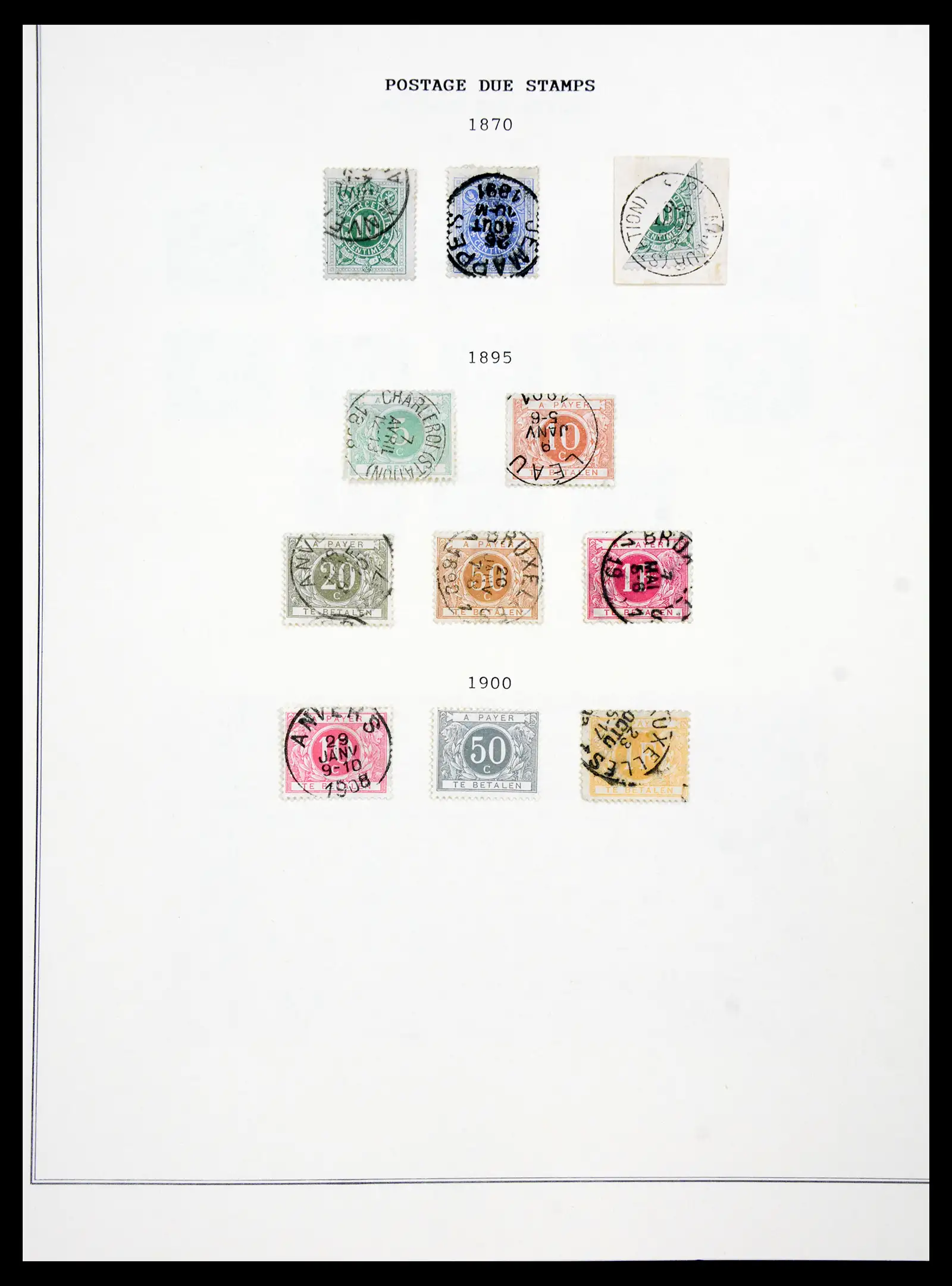 41180 0025 - Postzegelverzameling 41180 België en Congo 1849-1950.