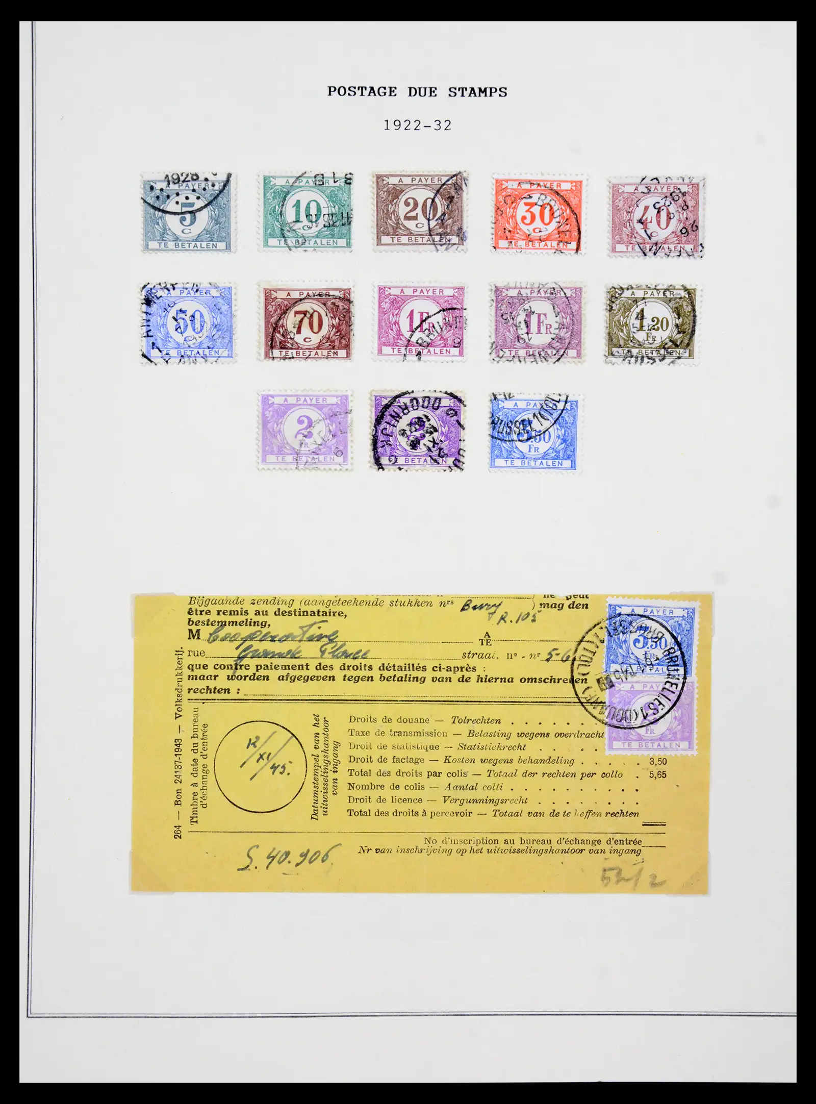 41180 0026 - Postzegelverzameling 41180 België en Congo 1849-1950.