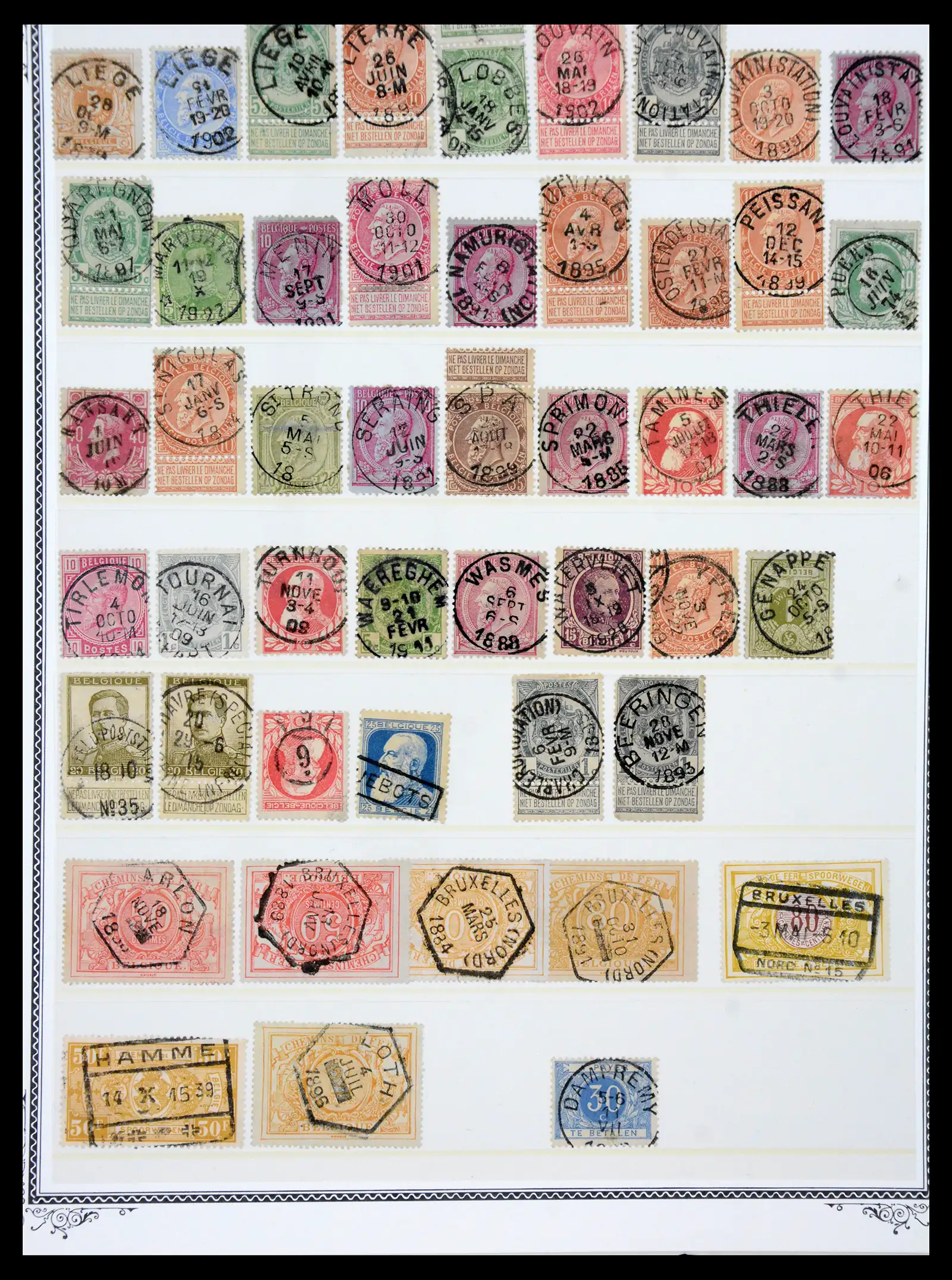 41180 0037 - Postzegelverzameling 41180 België en Congo 1849-1950.