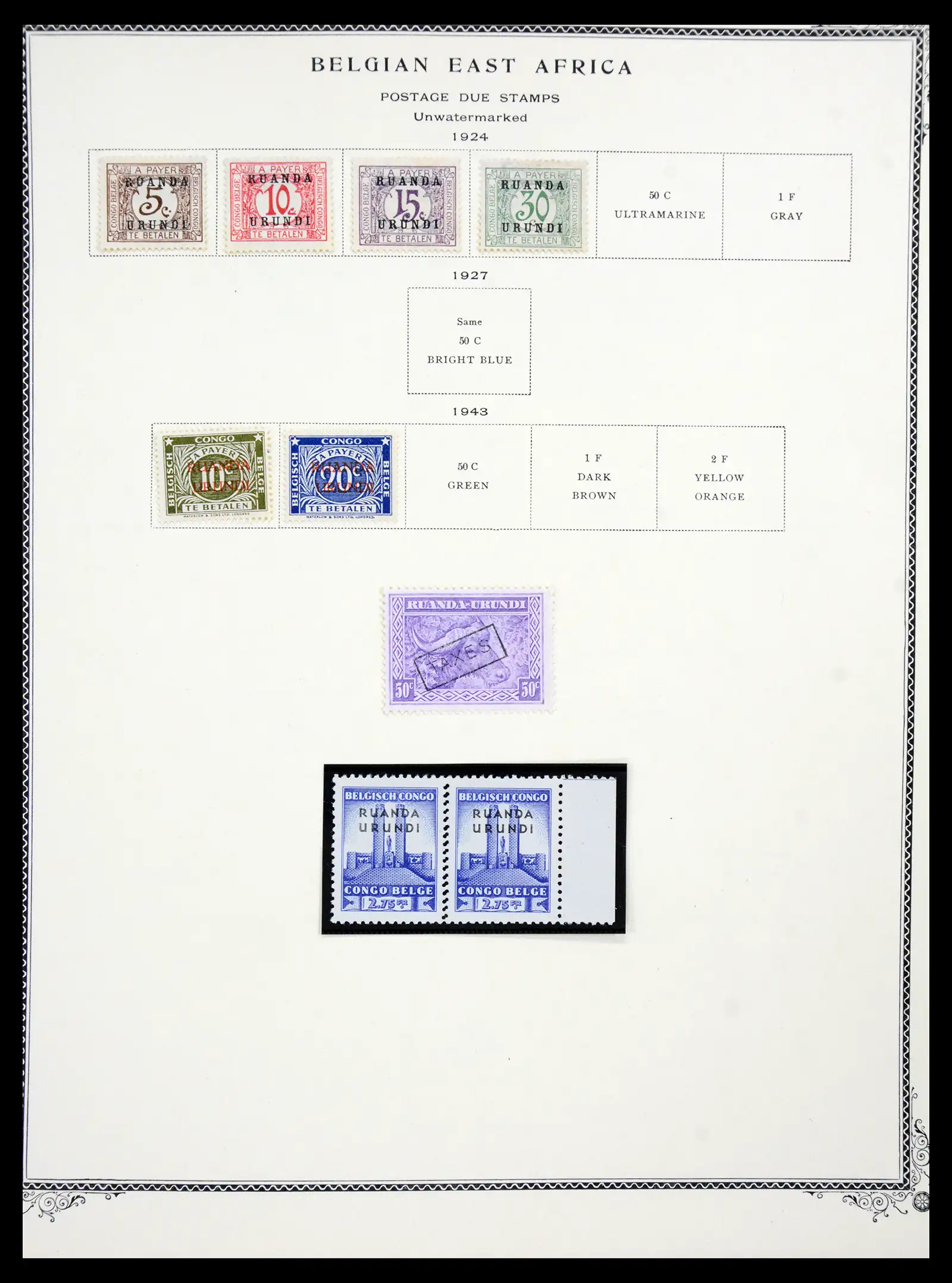 41180 0055 - Postzegelverzameling 41180 België en Congo 1849-1950.