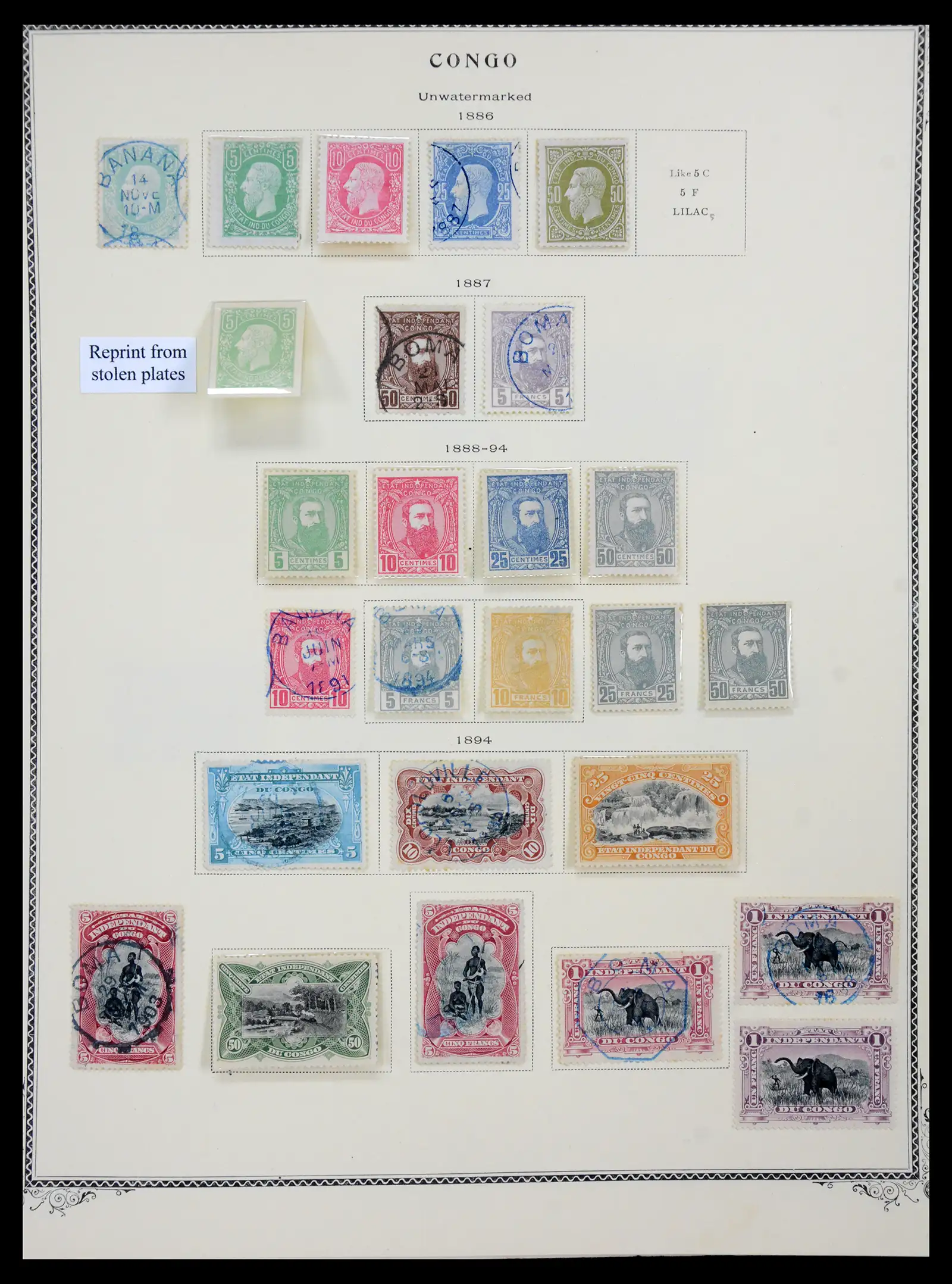 41180 0057 - Postzegelverzameling 41180 België en Congo 1849-1950.