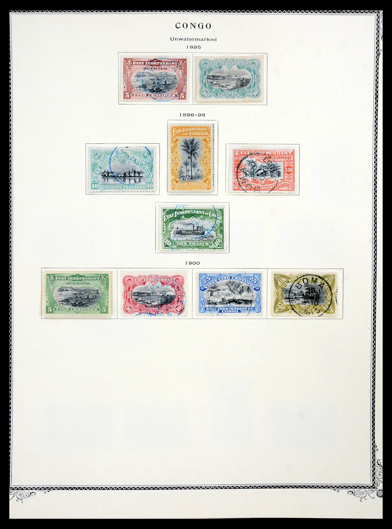 41180 0058 - Postzegelverzameling 41180 België en Congo 1849-1950.